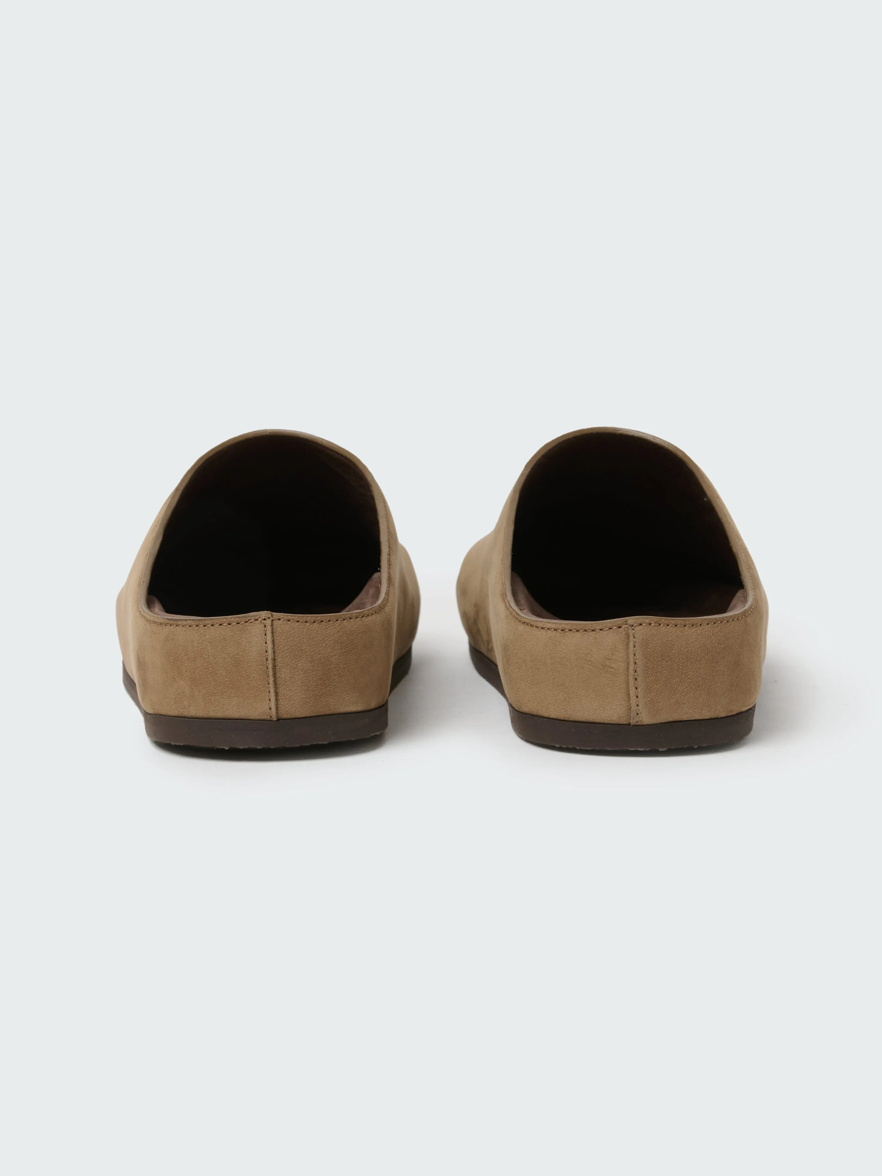 Women's Wearing Nabuk Clog in Taupe sold by Studio Nicholson product image thumbnail 4