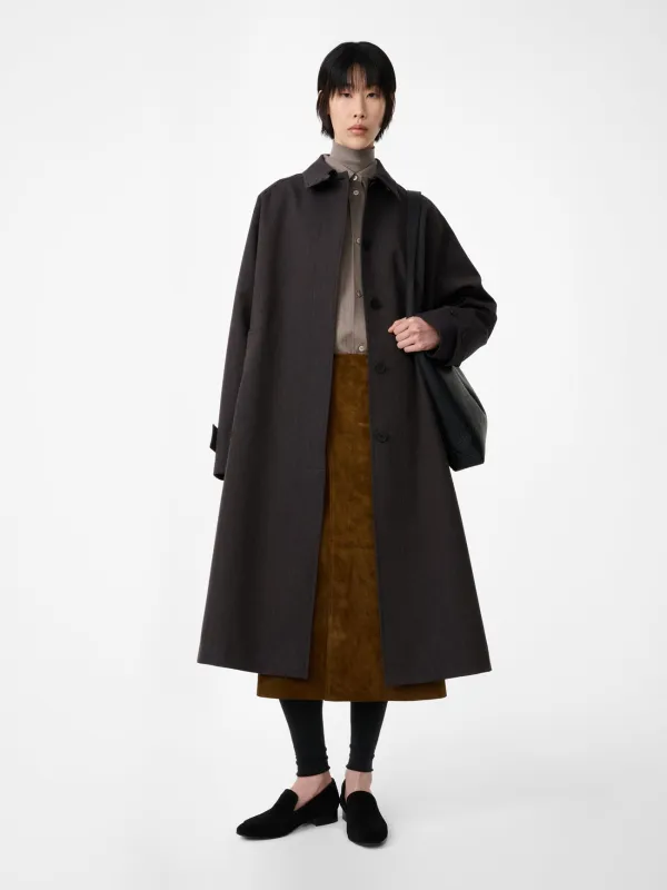 Melete Suede Skirt in Mustard made by Studio Nicholson