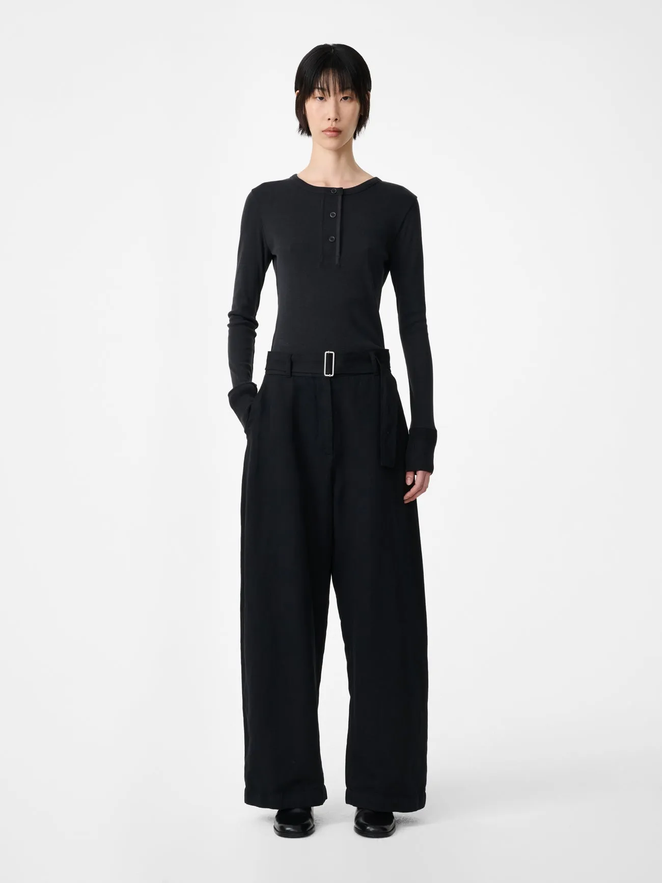Roane Jersey in Black sold by Studio Nicholson product image thumbnail 3