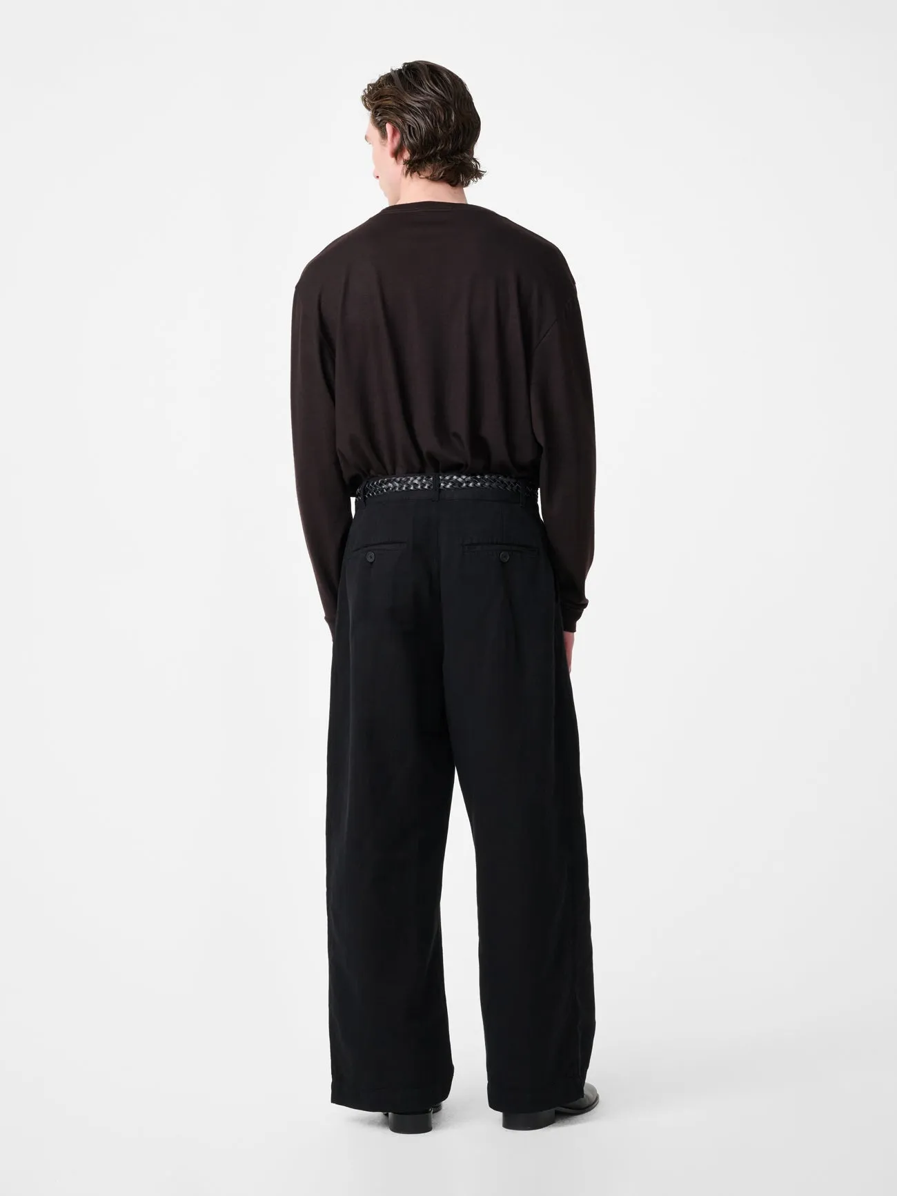 Pinhas Long Sleeve Jersey in Black Grape sold by Studio Nicholson product image thumbnail 5