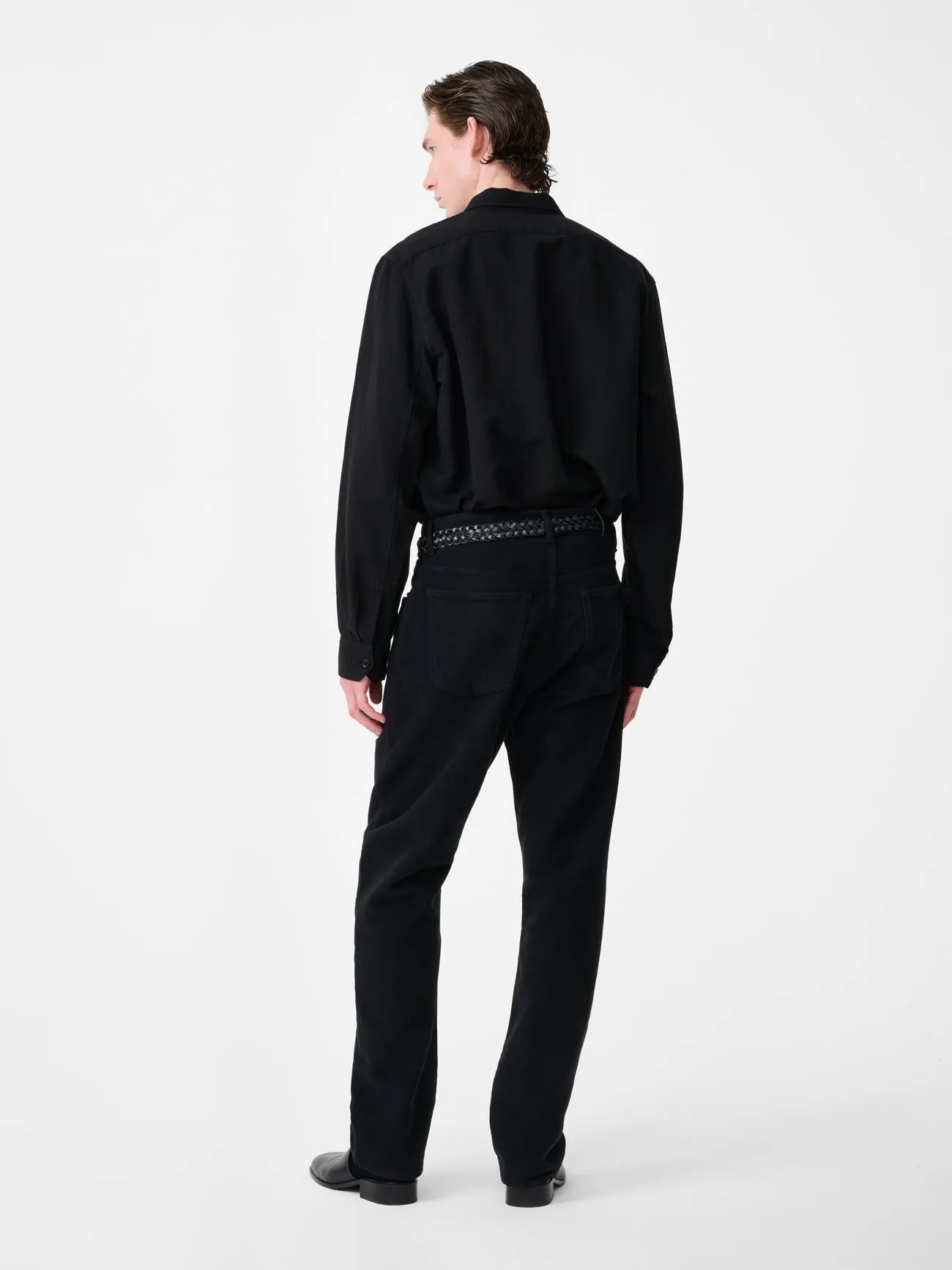 Hithe Linen Shirt in Black sold by Studio Nicholson product image thumbnail 5