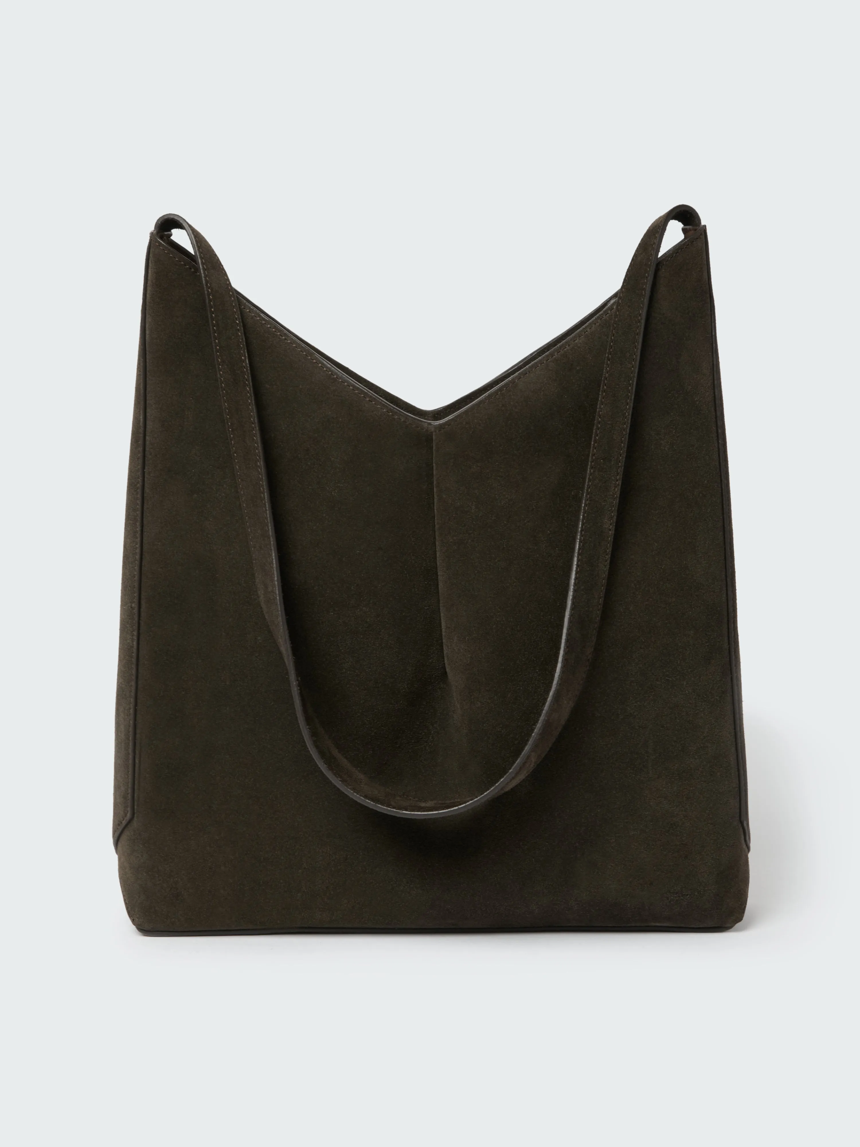Hoho Suede Bag in Ebony sold by Studio Nicholson