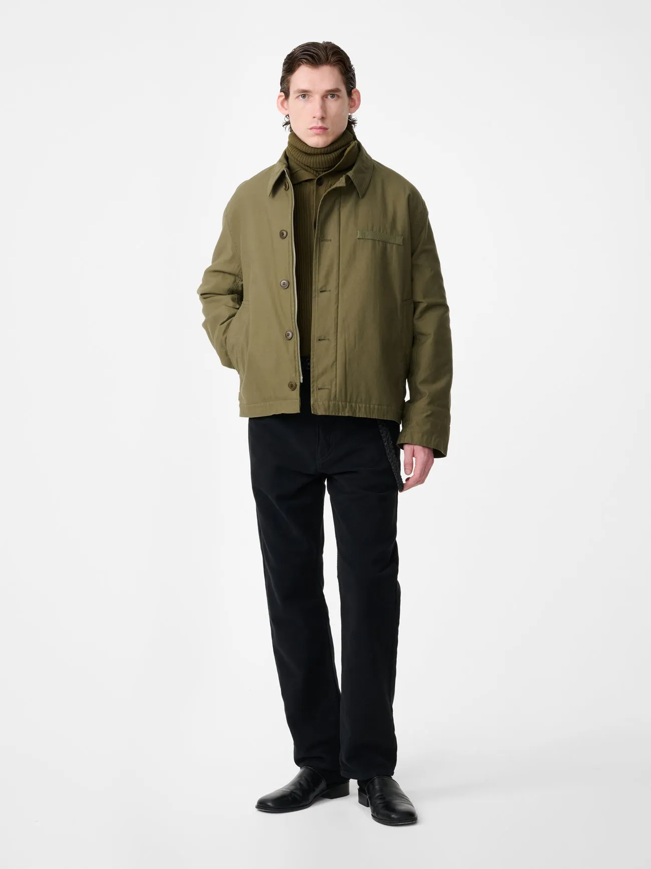 Linton Jacket in Utility Green sold by Studio Nicholson