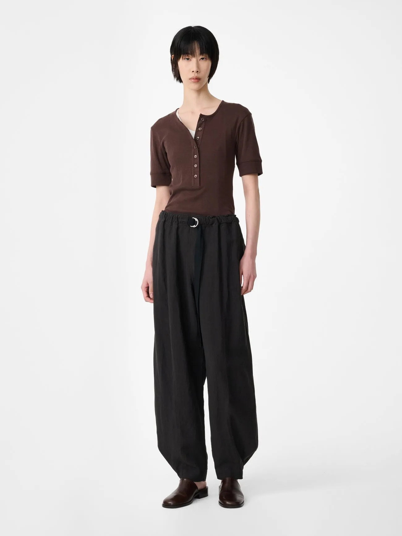 Calvo Belted Pant in Ore sold by Studio Nicholson product image thumbnail 3