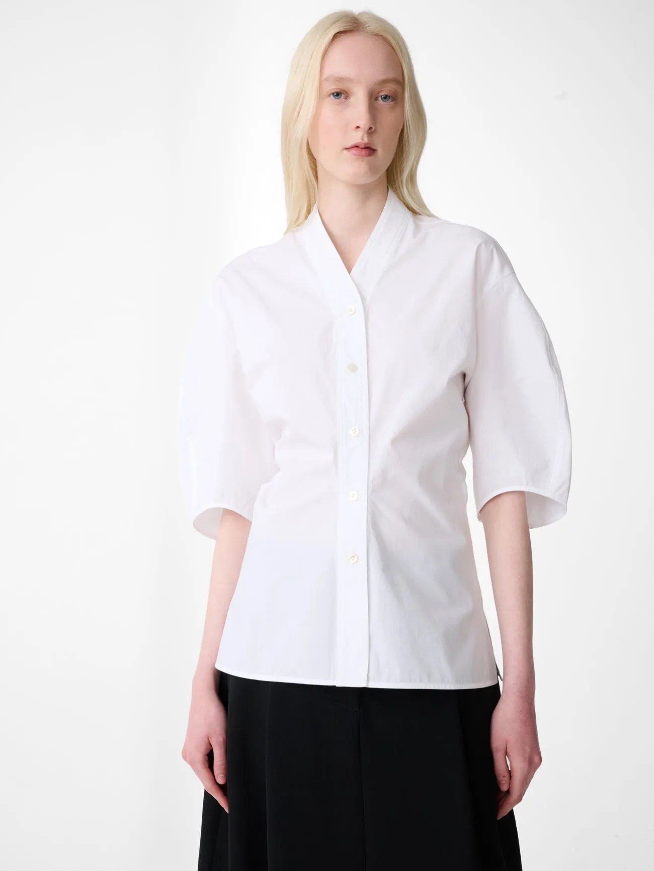 Asti Cotton Top in White sold by Studio Nicholson product image thumbnail 2