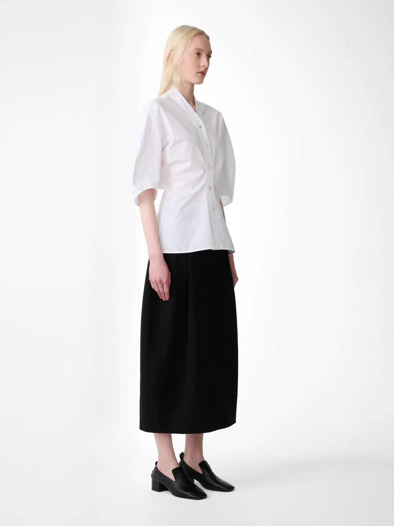 Asti Cotton Top in White sold by Studio Nicholson product image thumbnail 3