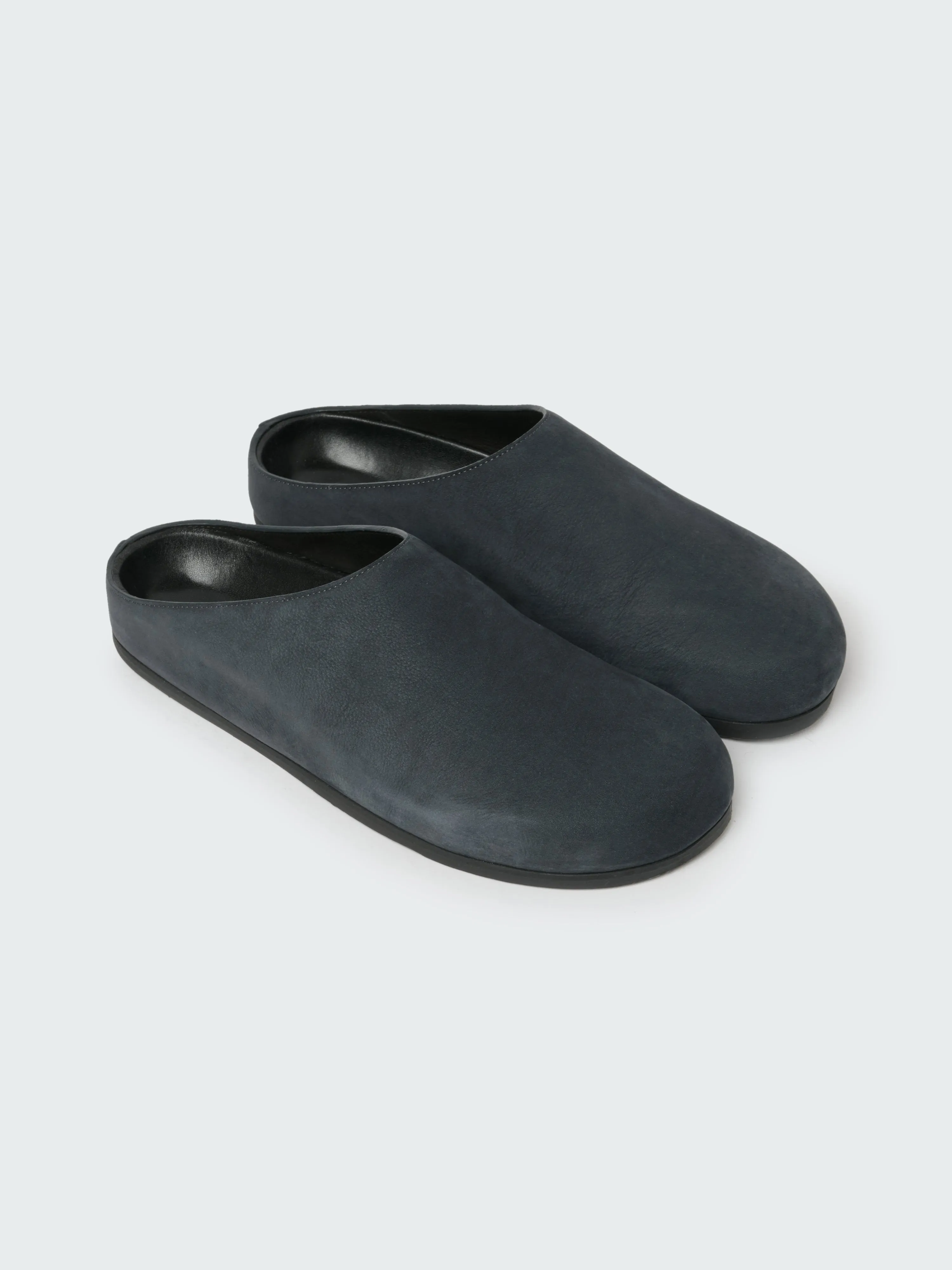 Men's Wearing Nabuk Clog in Ocean sold by Studio Nicholson product image thumbnail 5