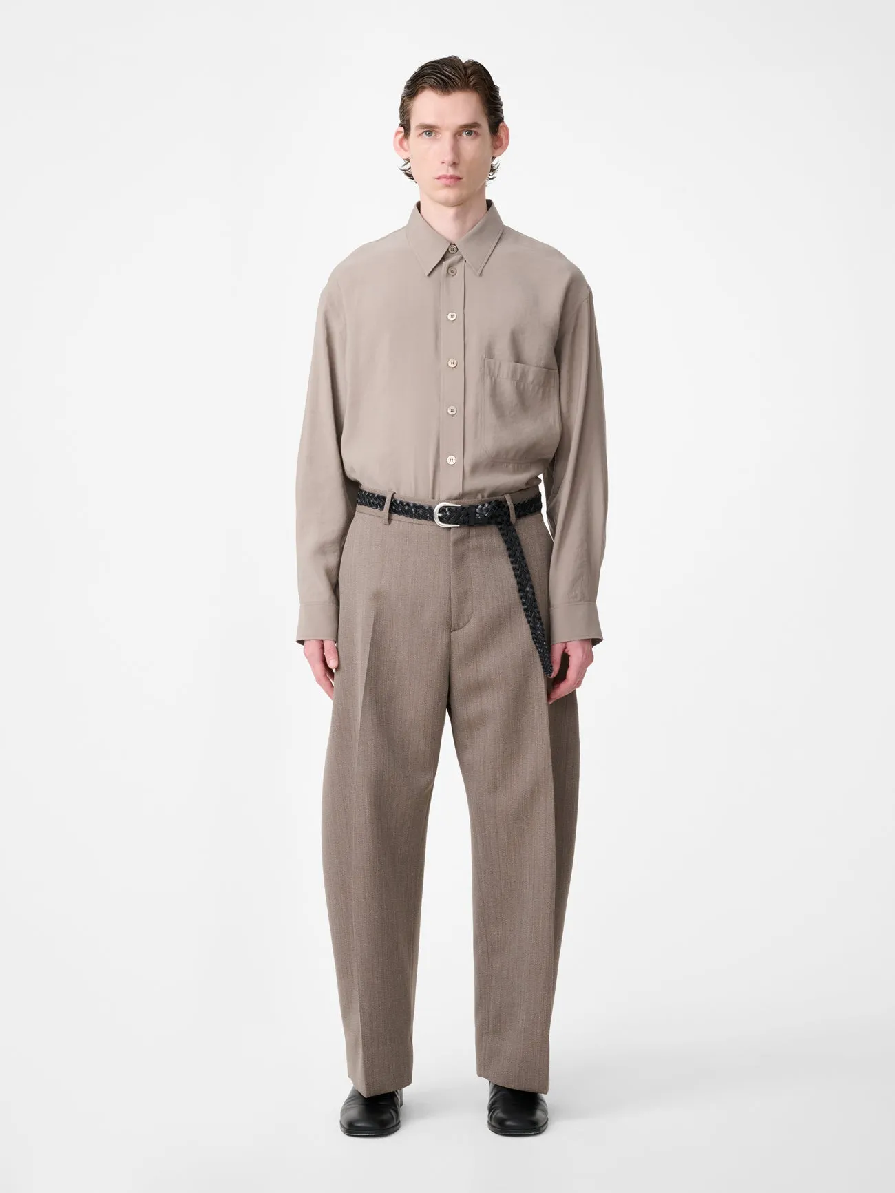 Emper Shirt in Taupe sold by Studio Nicholson product image thumbnail 2