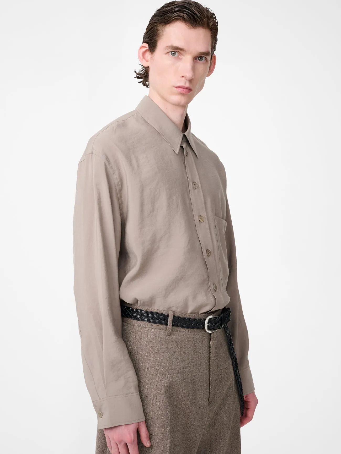 Emper Shirt in Taupe sold by Studio Nicholson