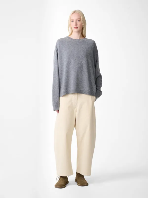 Chalco Corduroy Wide Leg Pant in Panna made by Studio Nicholson