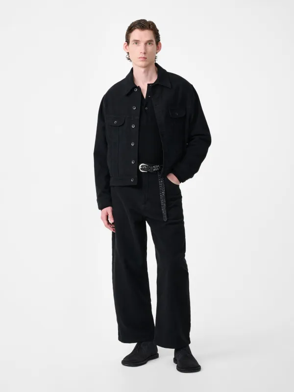 Derby Moleskin Jacket in Black made by Studio Nicholson