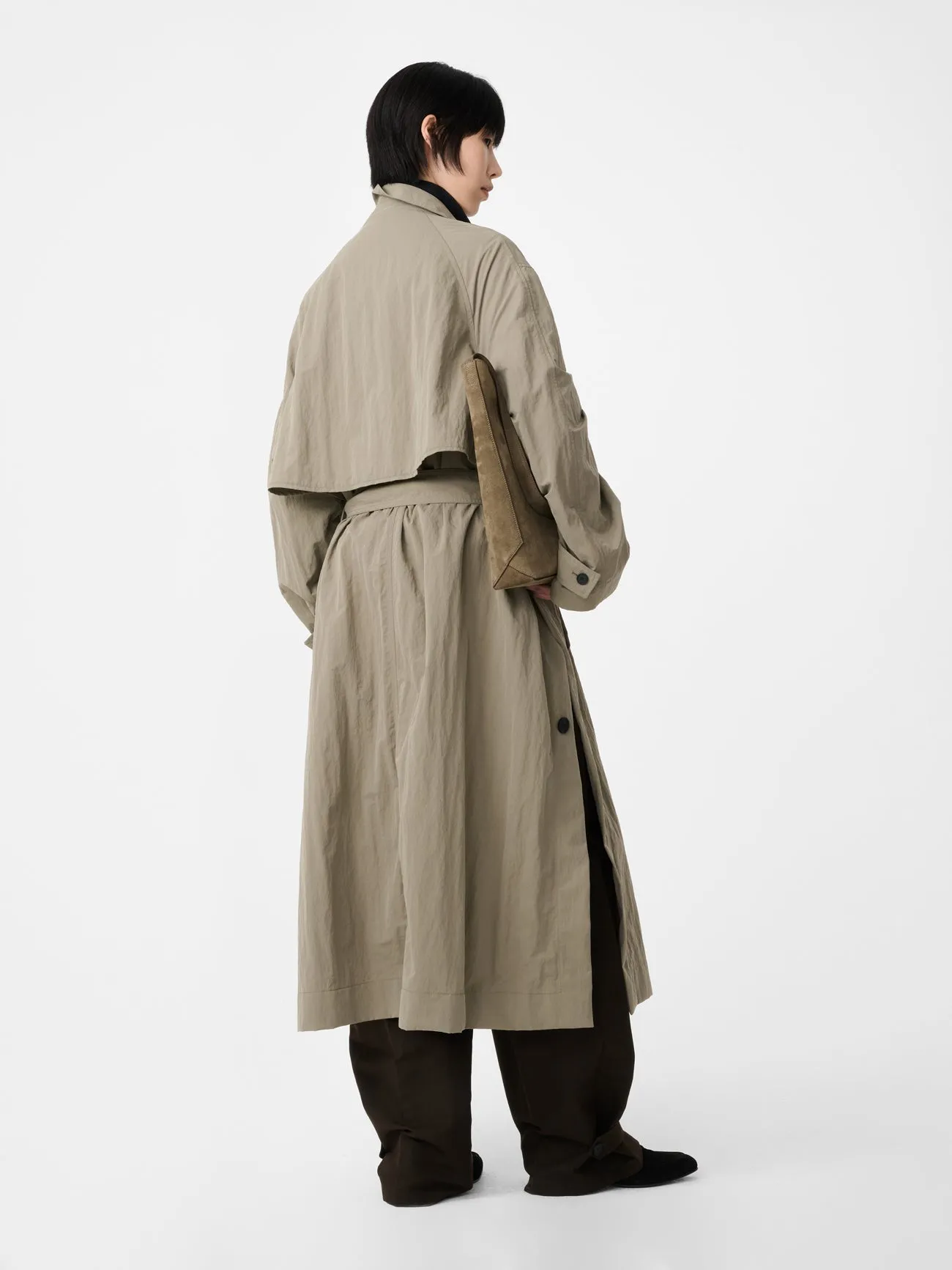 Campion Trench Coat in Mole sold by Studio Nicholson product image thumbnail 5