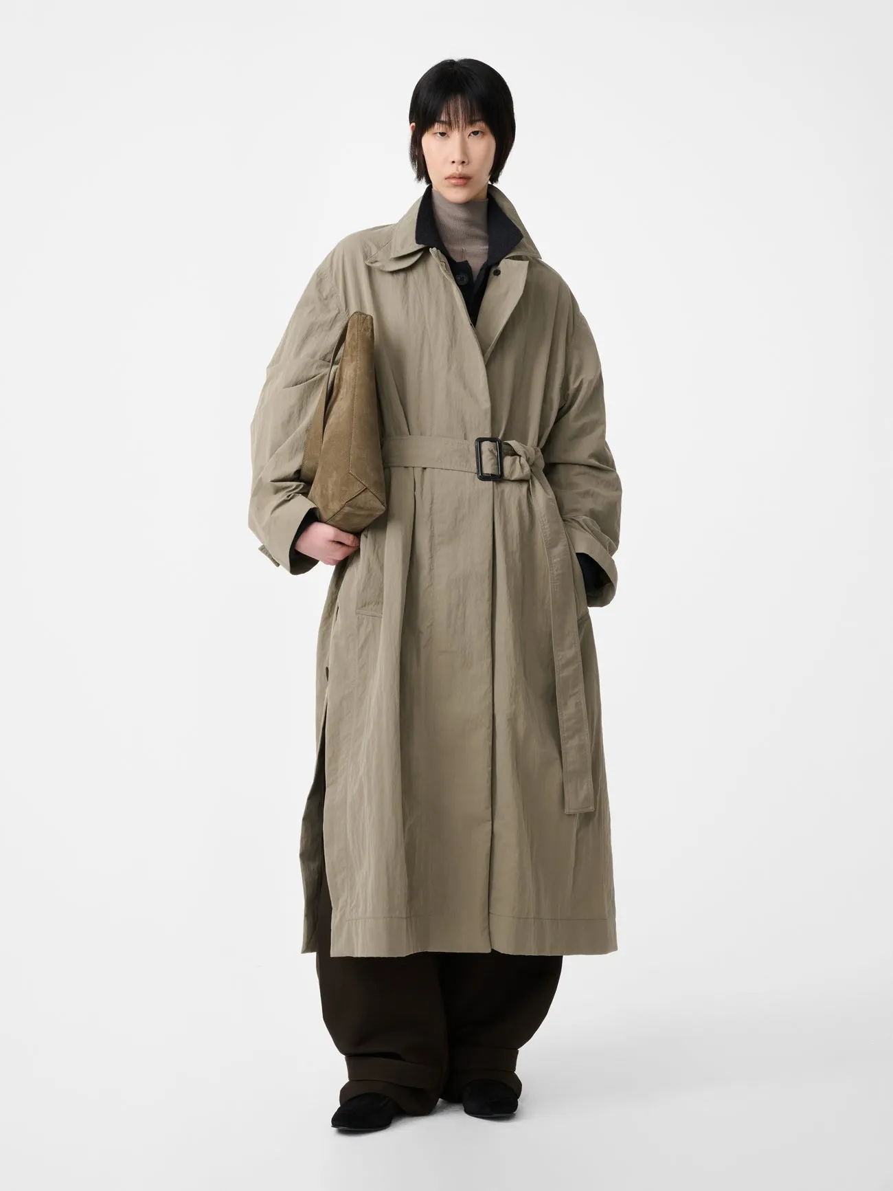 Campion Trench Coat in Mole sold by Studio Nicholson product image thumbnail 2