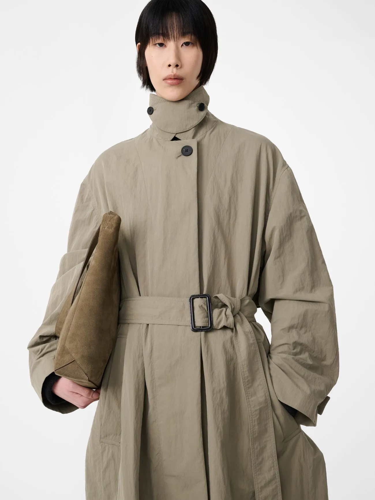 Campion Trench Coat in Mole sold by Studio Nicholson product image thumbnail 3