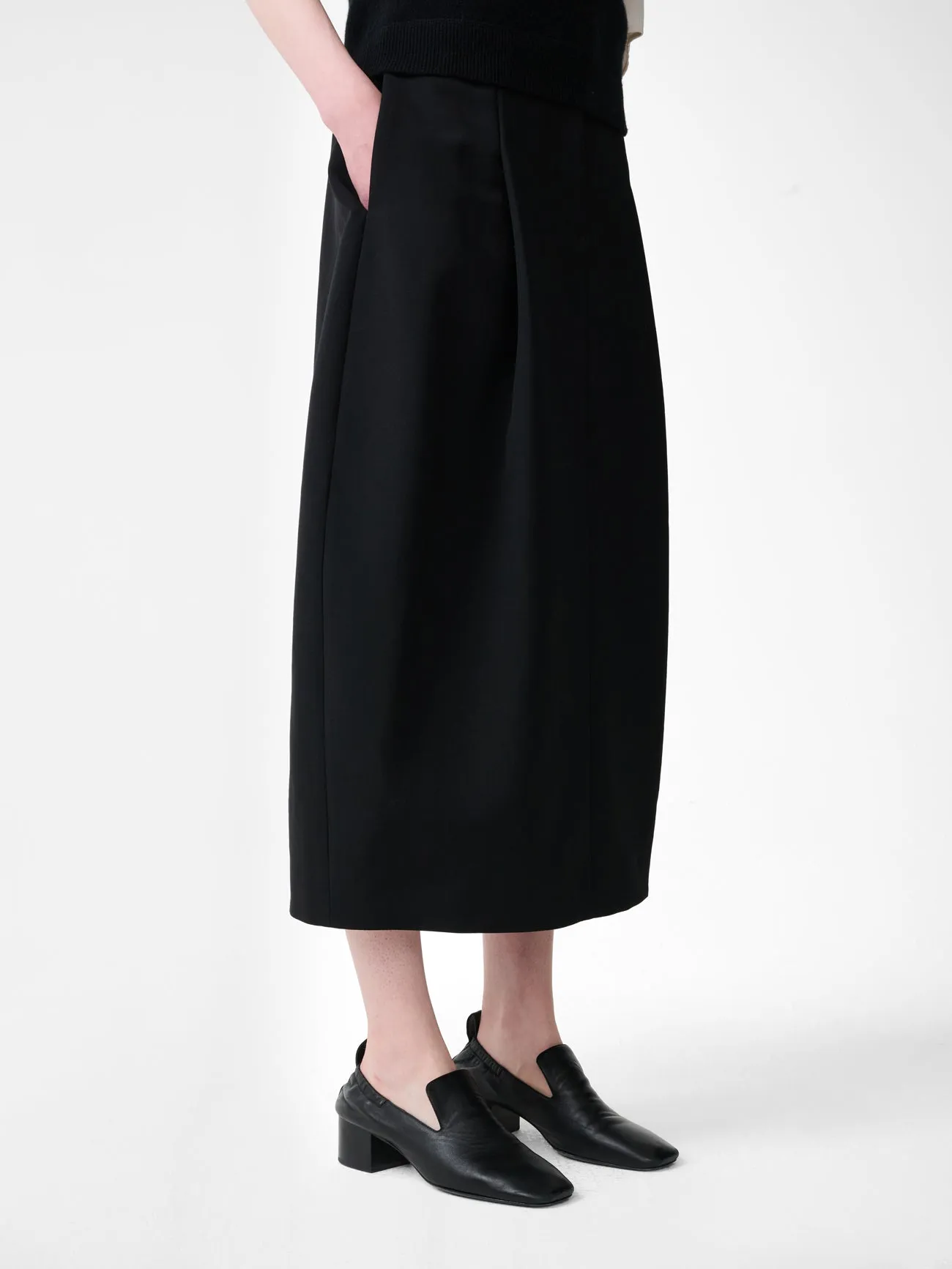 Carson Wool Skirt in Black sold by Studio Nicholson product image thumbnail 5