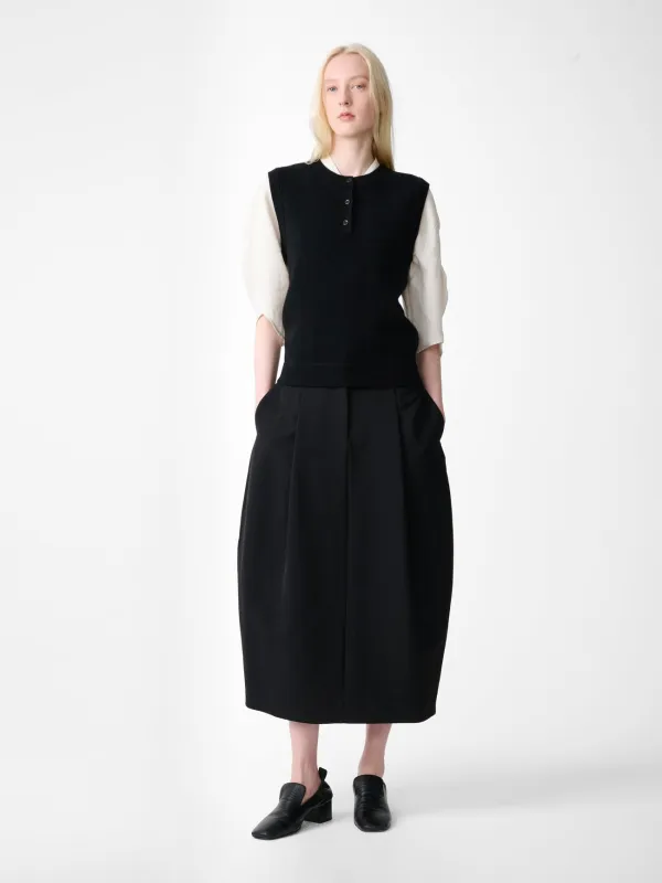 Carson Wool Skirt in Black made by Studio Nicholson
