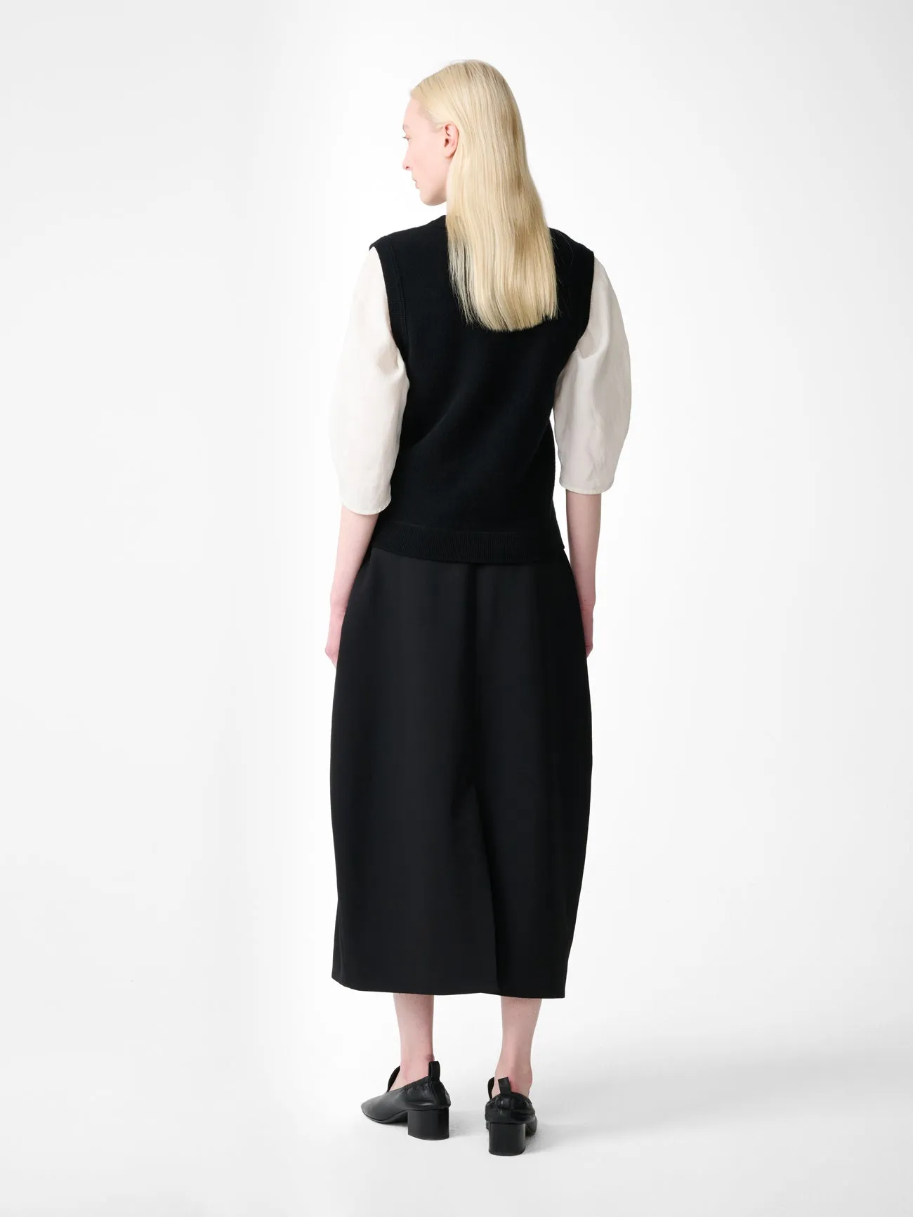 Carson Wool Skirt in Black sold by Studio Nicholson product image thumbnail 4