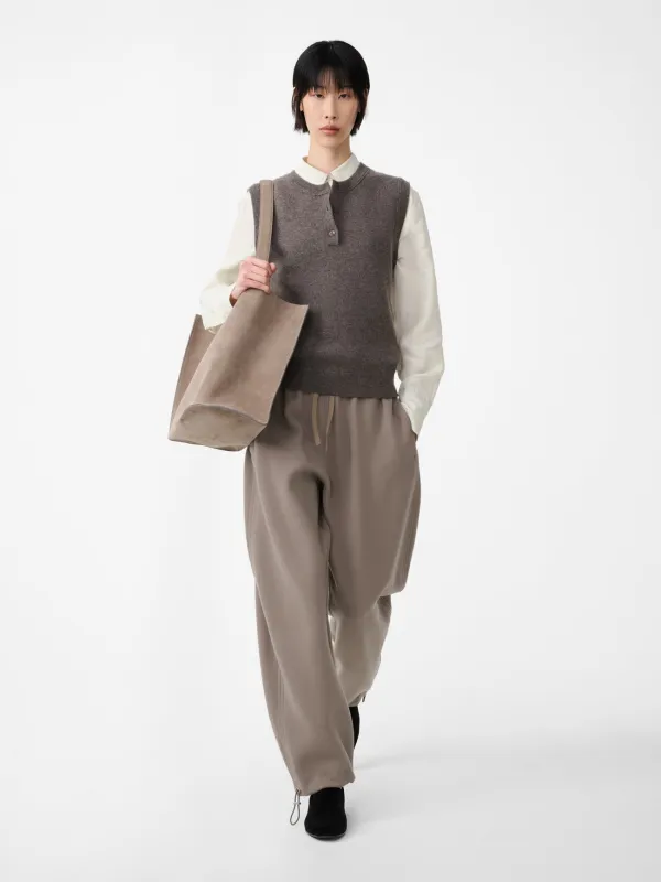Aurel Knit Vest in Mouse made by Studio Nicholson