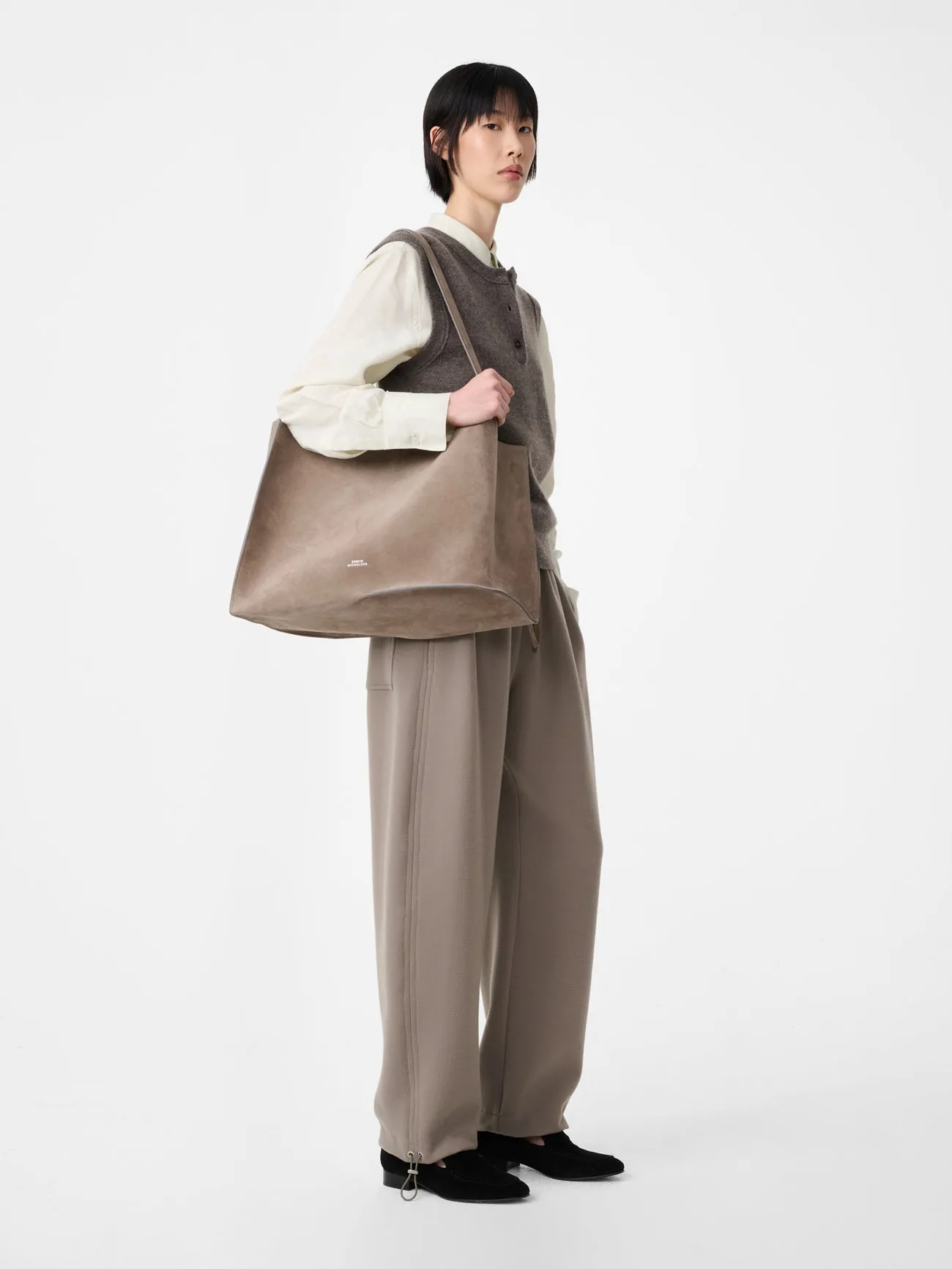 Aurel Knit Vest in Mouse sold by Studio Nicholson product image thumbnail 3