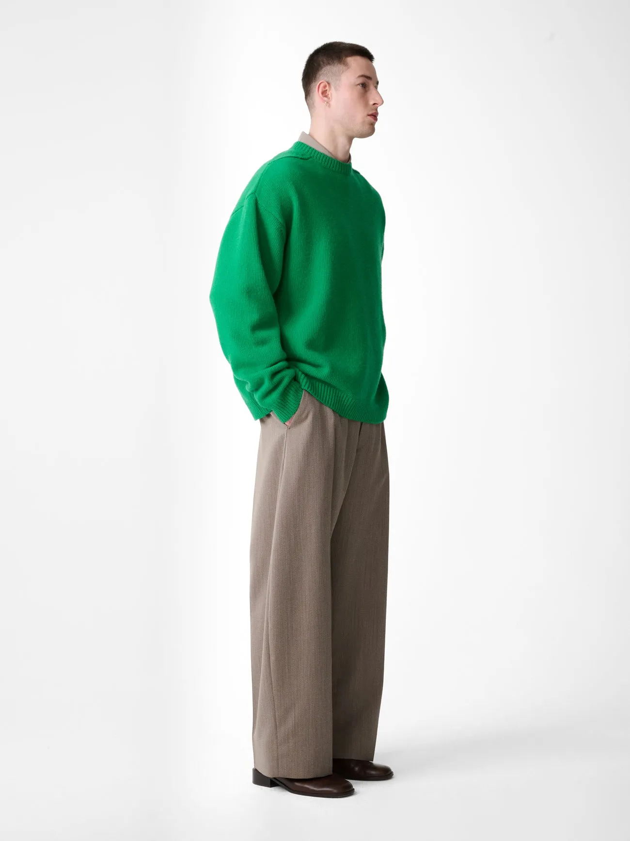 Hemyl Knit in Meadow Green sold by Studio Nicholson product image thumbnail 3