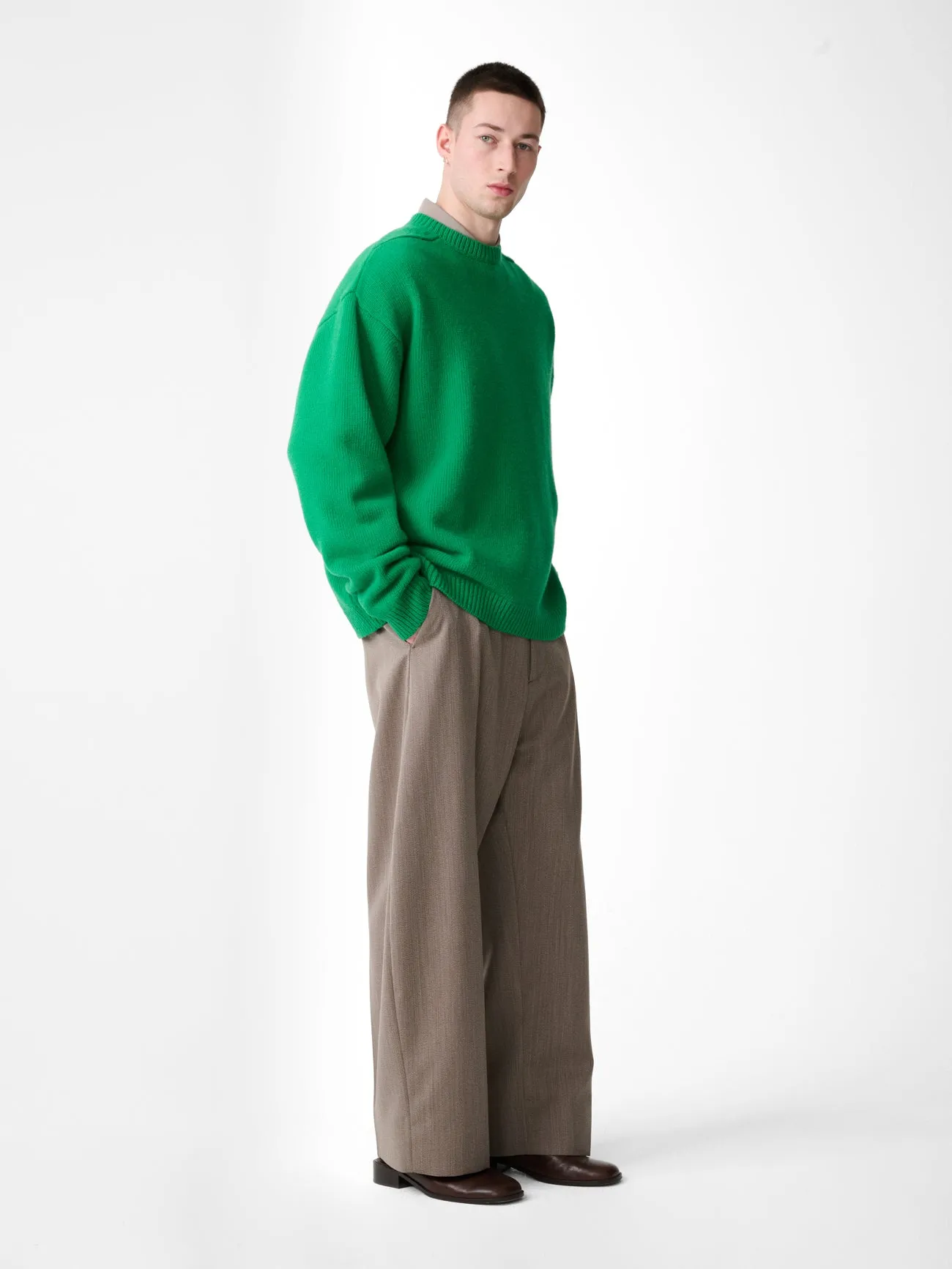 Hemyl Knit in Meadow Green sold by Studio Nicholson product image thumbnail 5