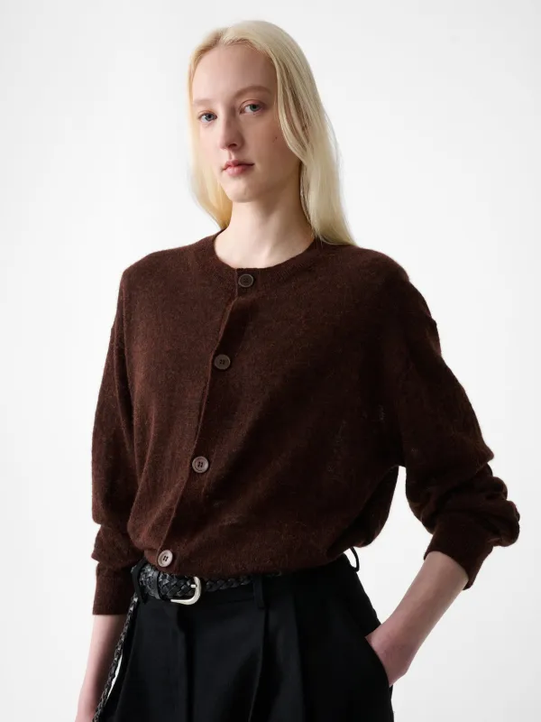 Andres Cardigan in Chestnut made by Studio Nicholson