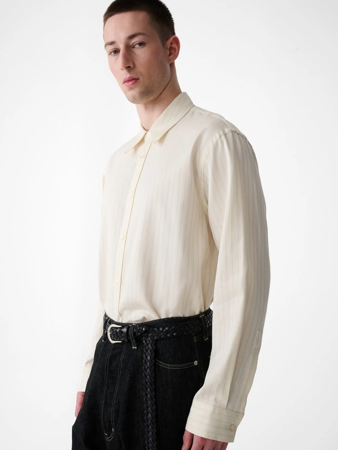 View Shirt in Blue Pinstripe sold by Studio Nicholson product image thumbnail 2