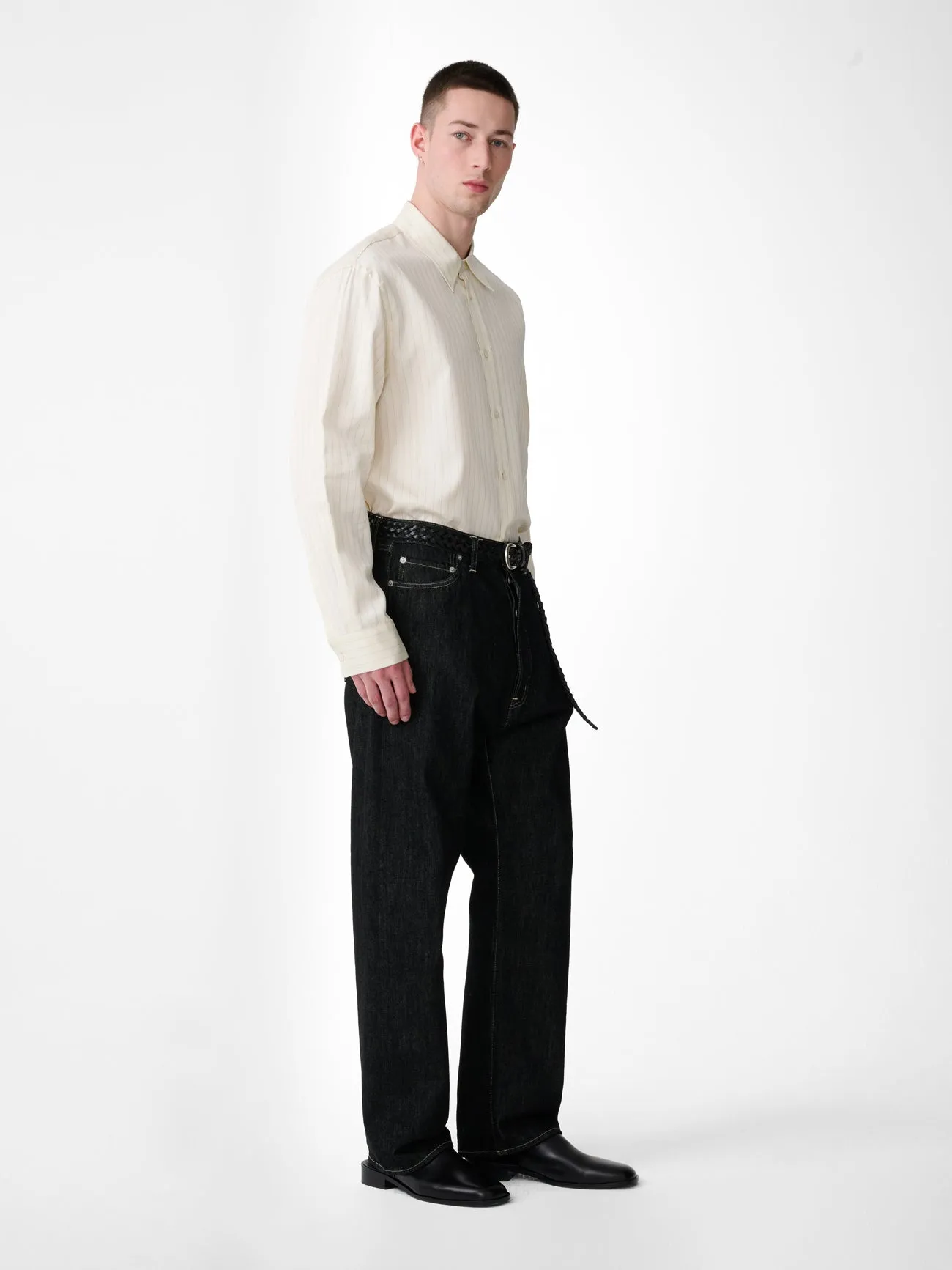 View Shirt in Blue Pinstripe sold by Studio Nicholson product image thumbnail 3
