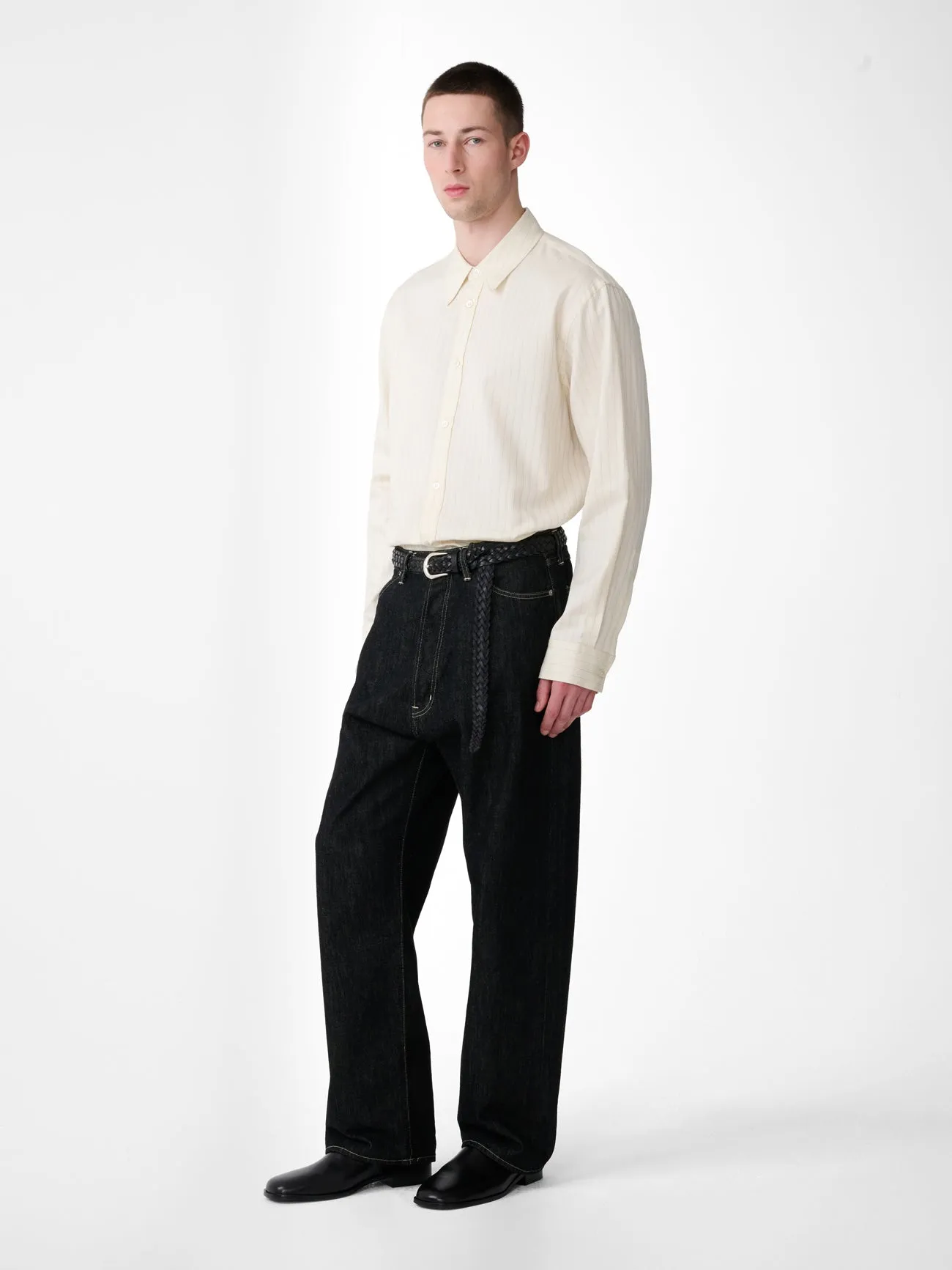 View Shirt in Blue Pinstripe sold by Studio Nicholson product image thumbnail 5