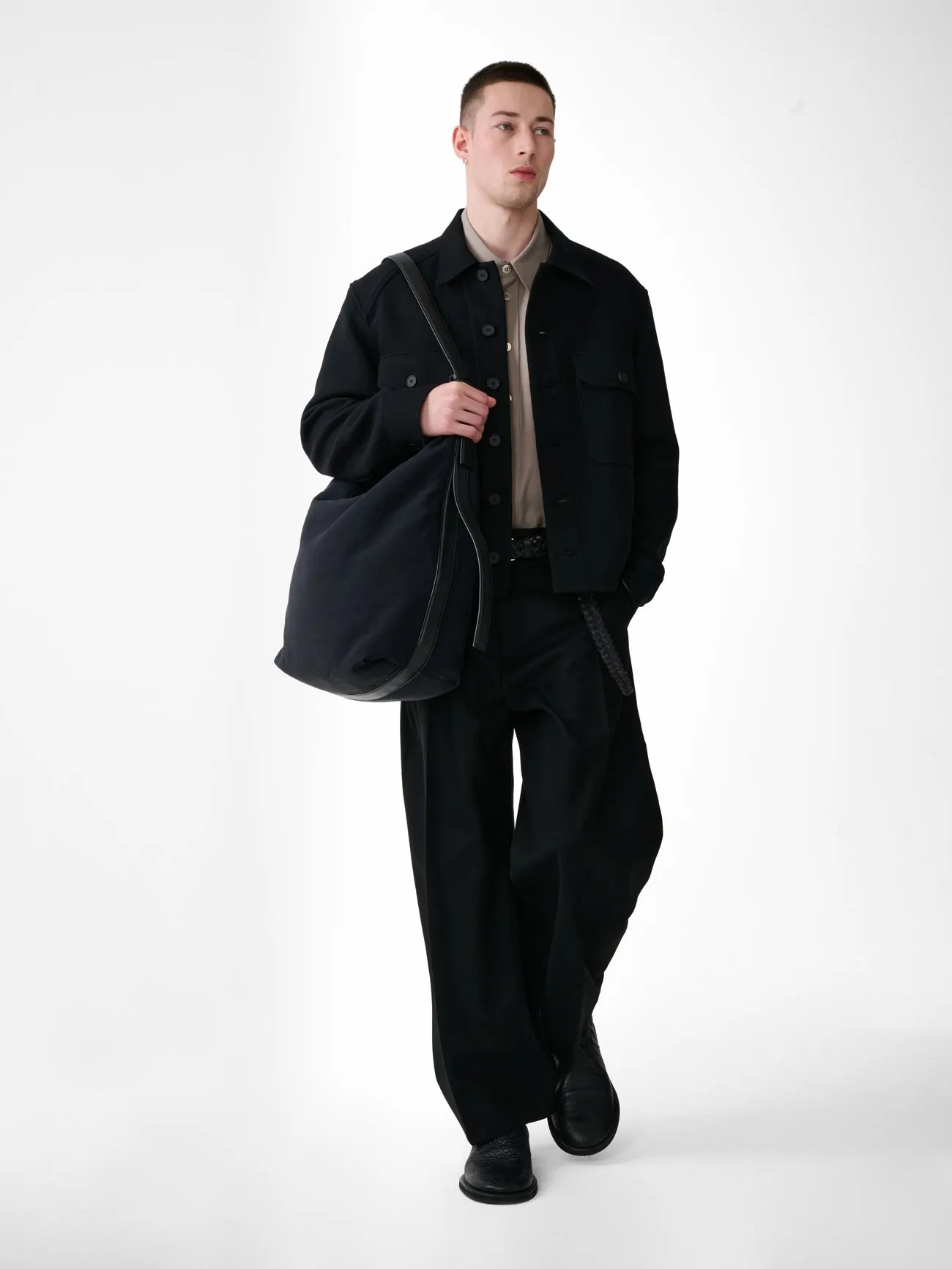 Kelver Wool Jacket in Black sold by Studio Nicholson product image thumbnail 2