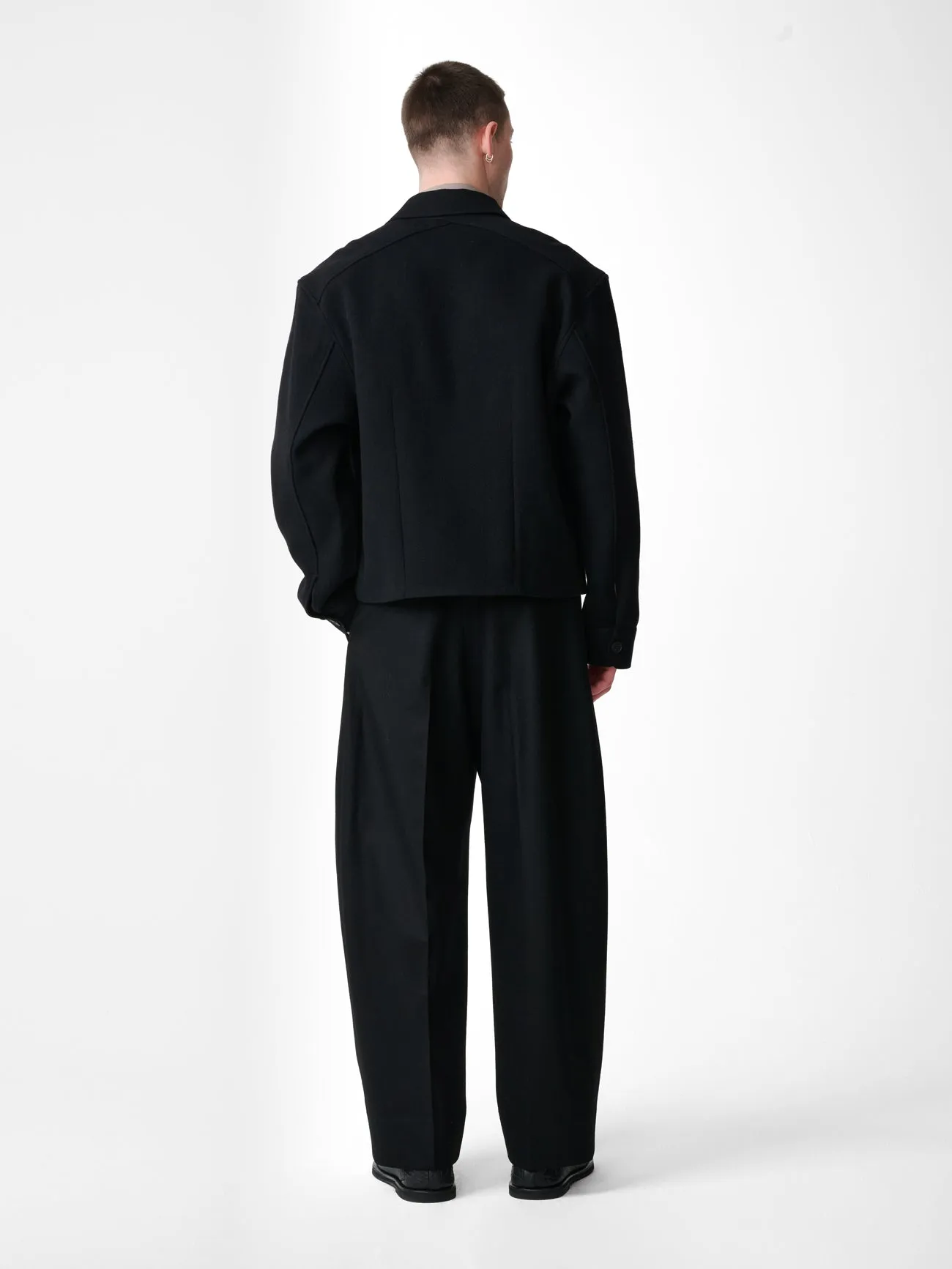 Kelver Wool Jacket in Black sold by Studio Nicholson product image thumbnail 3