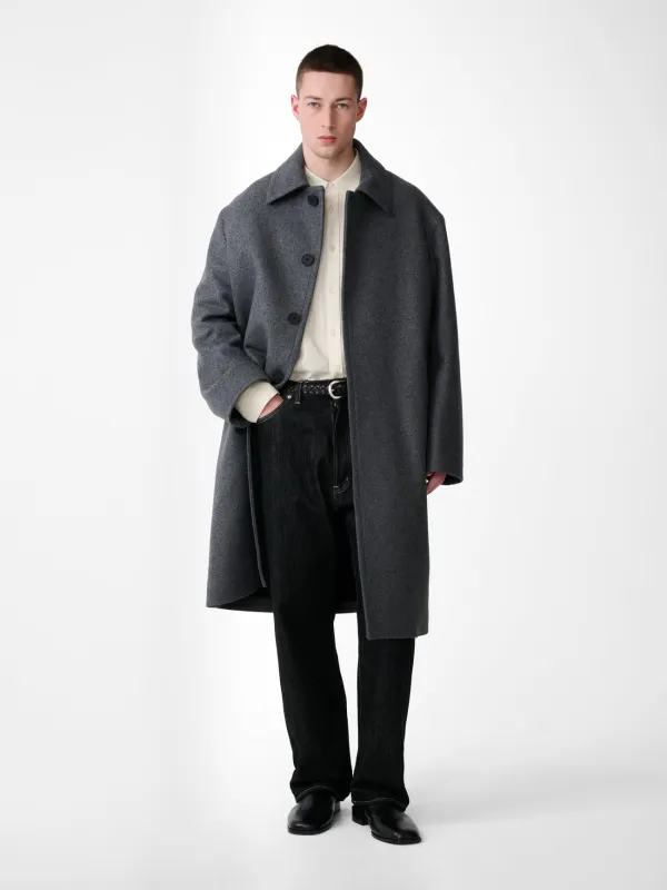 Ady Wool Coat in Charcoal made by Studio Nicholson