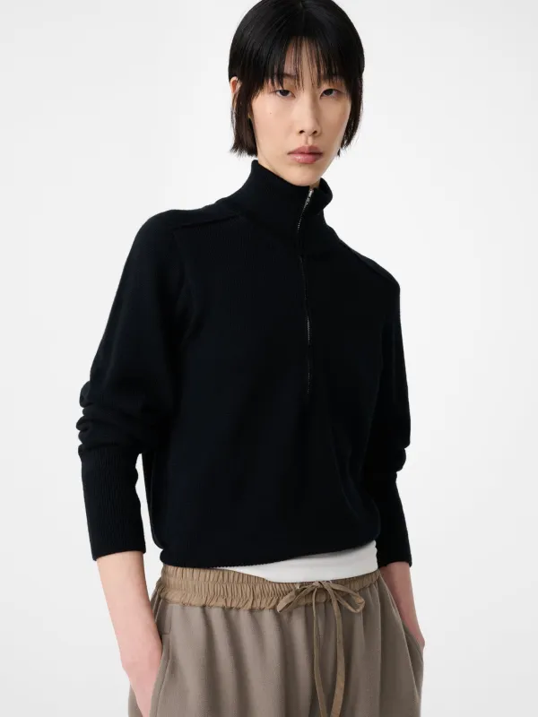 Maren Knit Polo in Black made by Studio Nicholson