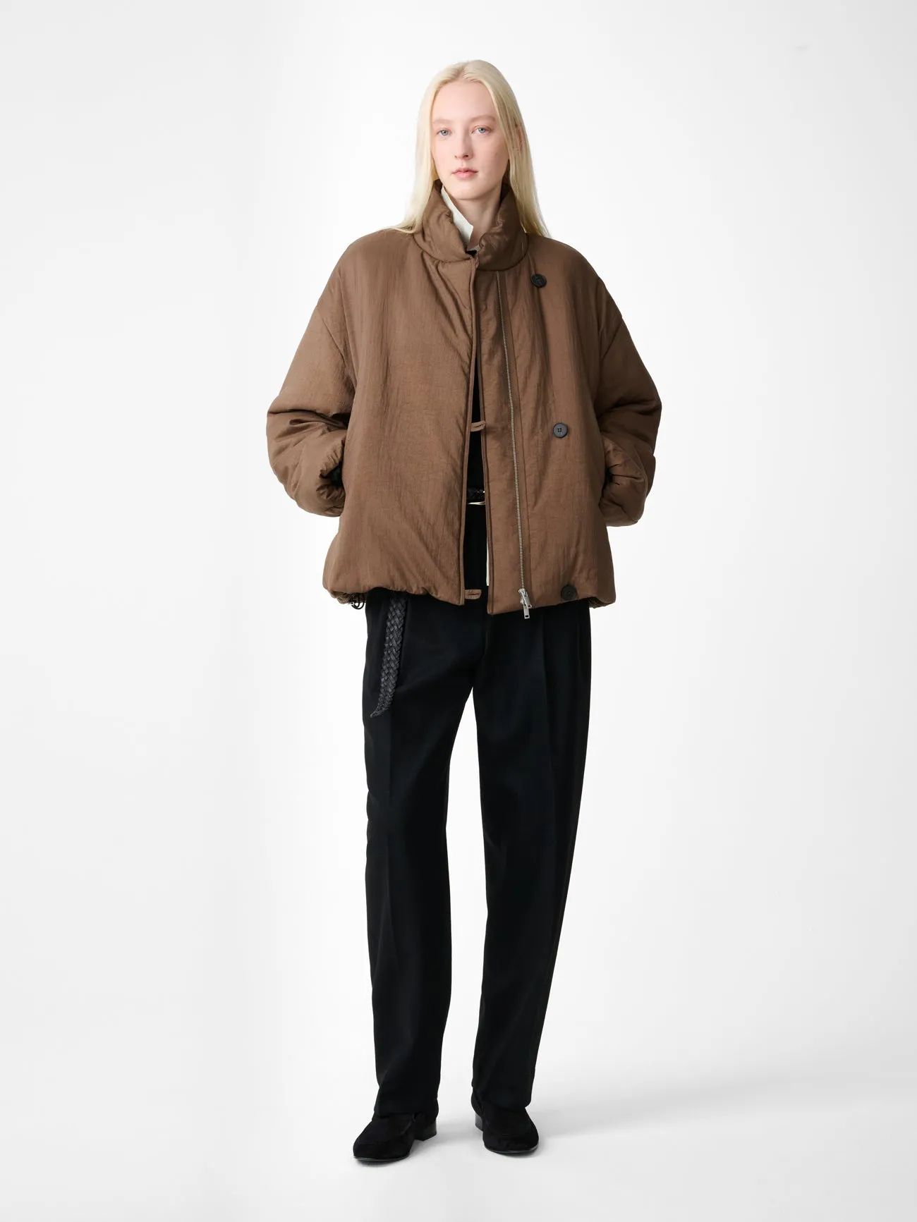 Vaner Padded Jacket in Bark sold by Studio Nicholson product image thumbnail 2