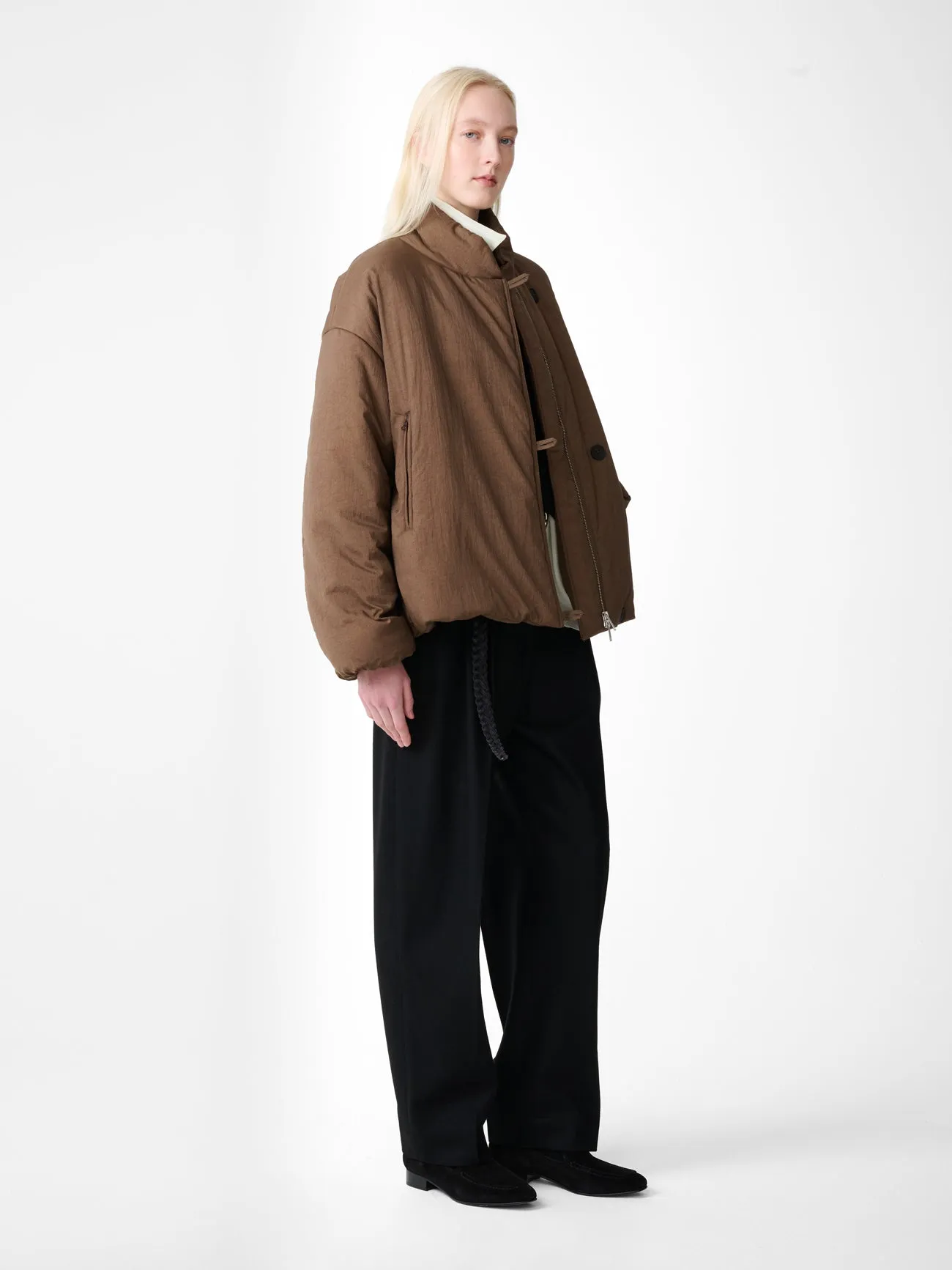 Vaner Padded Jacket in Bark sold by Studio Nicholson product image thumbnail 3