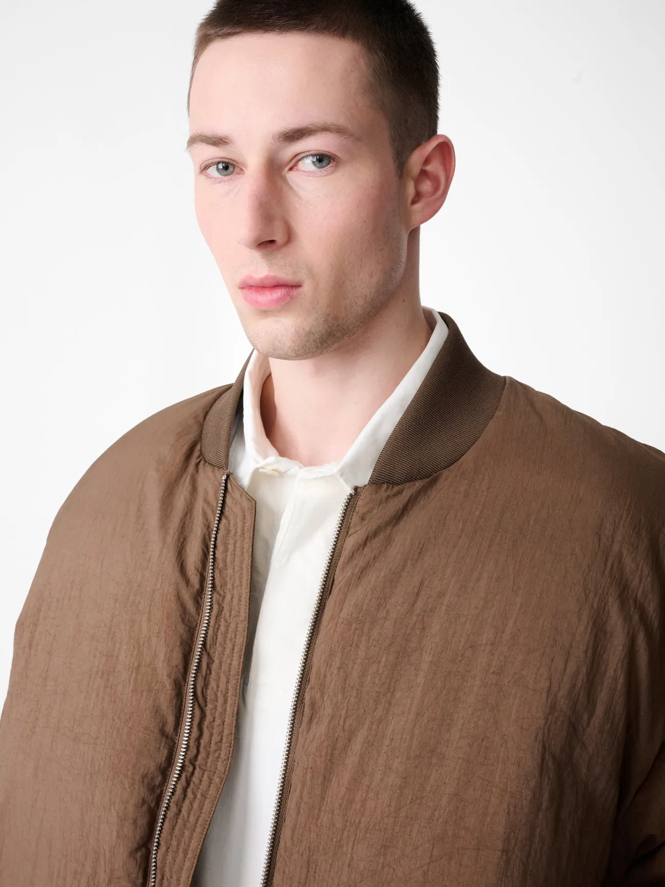 Frye Down Bomber Jacket in Bark sold by Studio Nicholson product image thumbnail 4