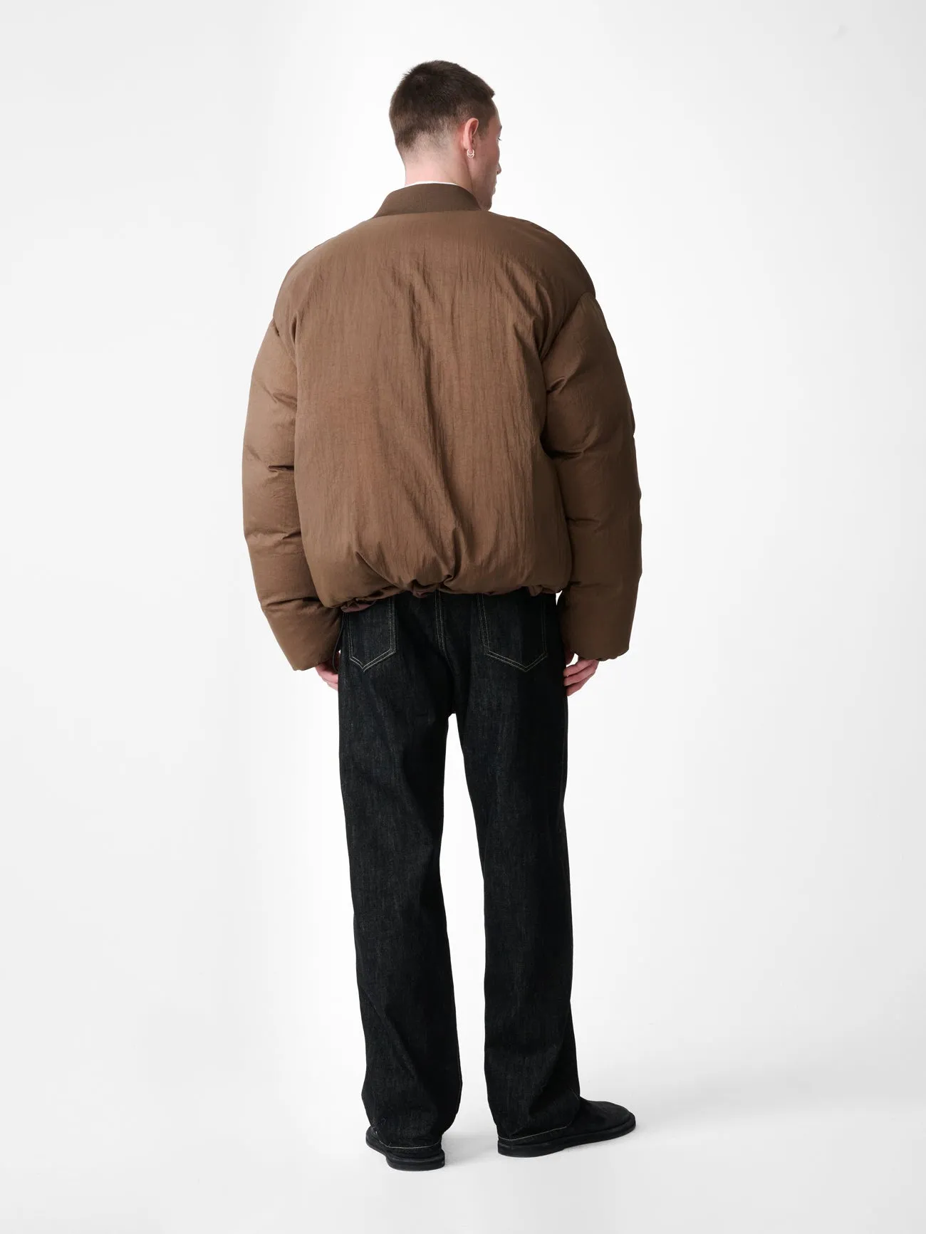 Frye Down Bomber Jacket in Bark sold by Studio Nicholson product image thumbnail 3