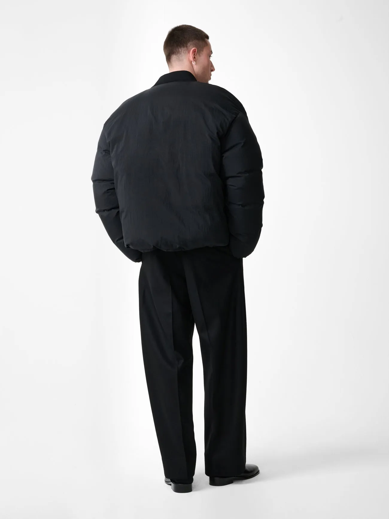 Frye Down Bomber Jacket in Black sold by Studio Nicholson product image thumbnail 4