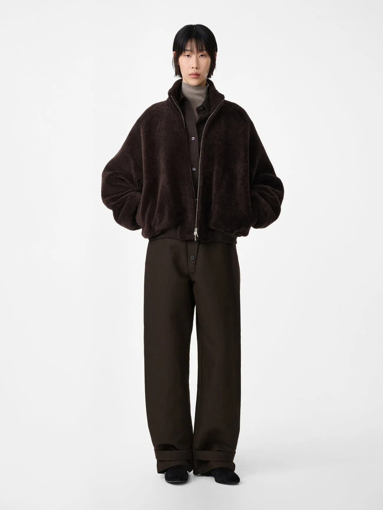 Banthe Jacket in Coffee sold by Studio Nicholson