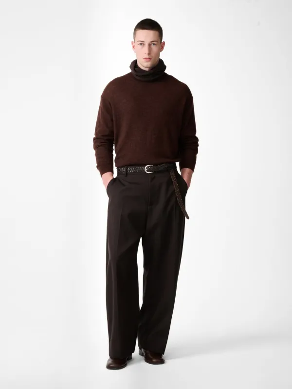 Picco Alpaca Knit in Chestnut made by Studio Nicholson