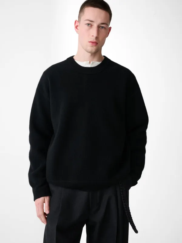 Moray Cashmere Knit in Black made by Studio Nicholson