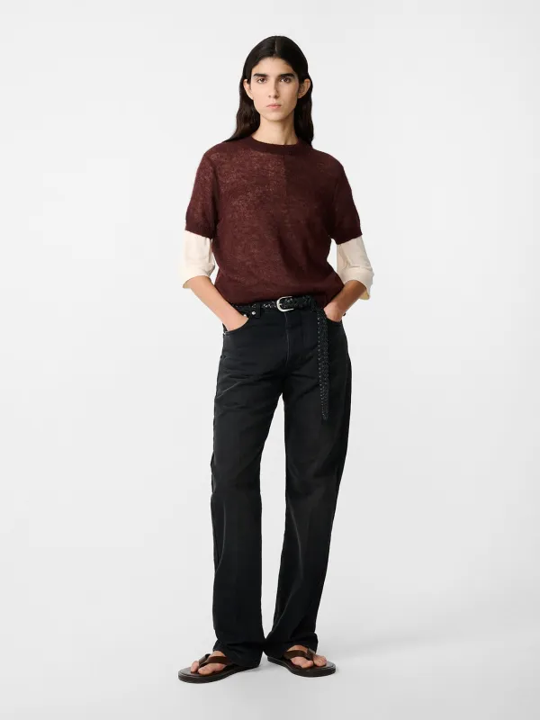 Seren Alpaca Knit in Mulberry made by Studio Nicholson