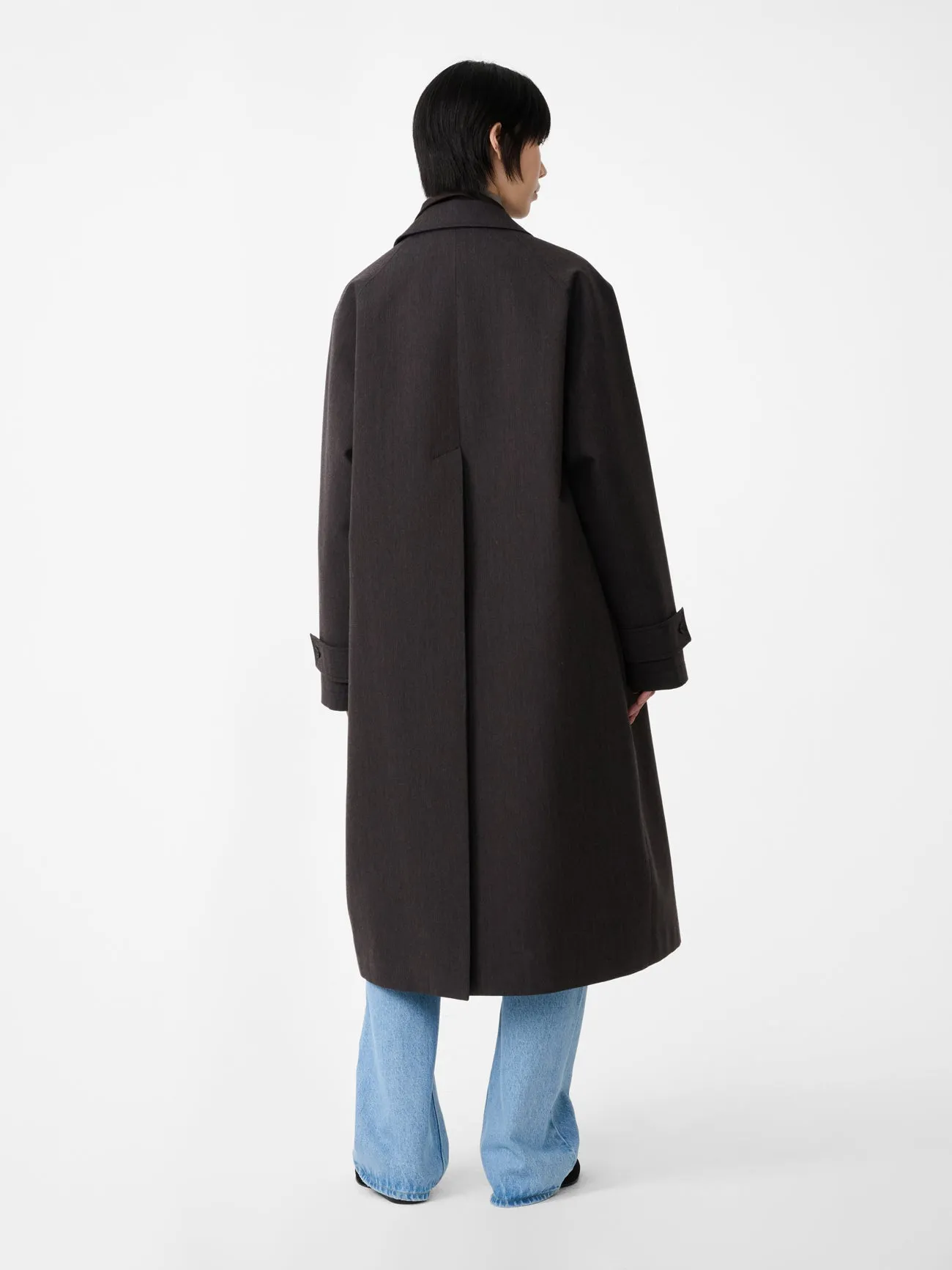 Holin Trench Twill Coat in Brown Marl sold by Studio Nicholson product image thumbnail 5