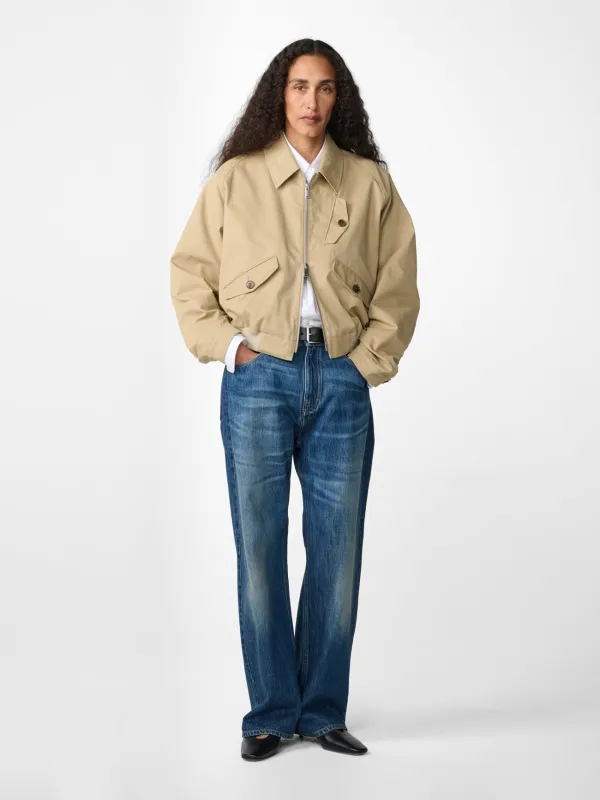 Luxor Straight Leg Denim Pant in Thrashed Indigo Wash made by Studio Nicholson