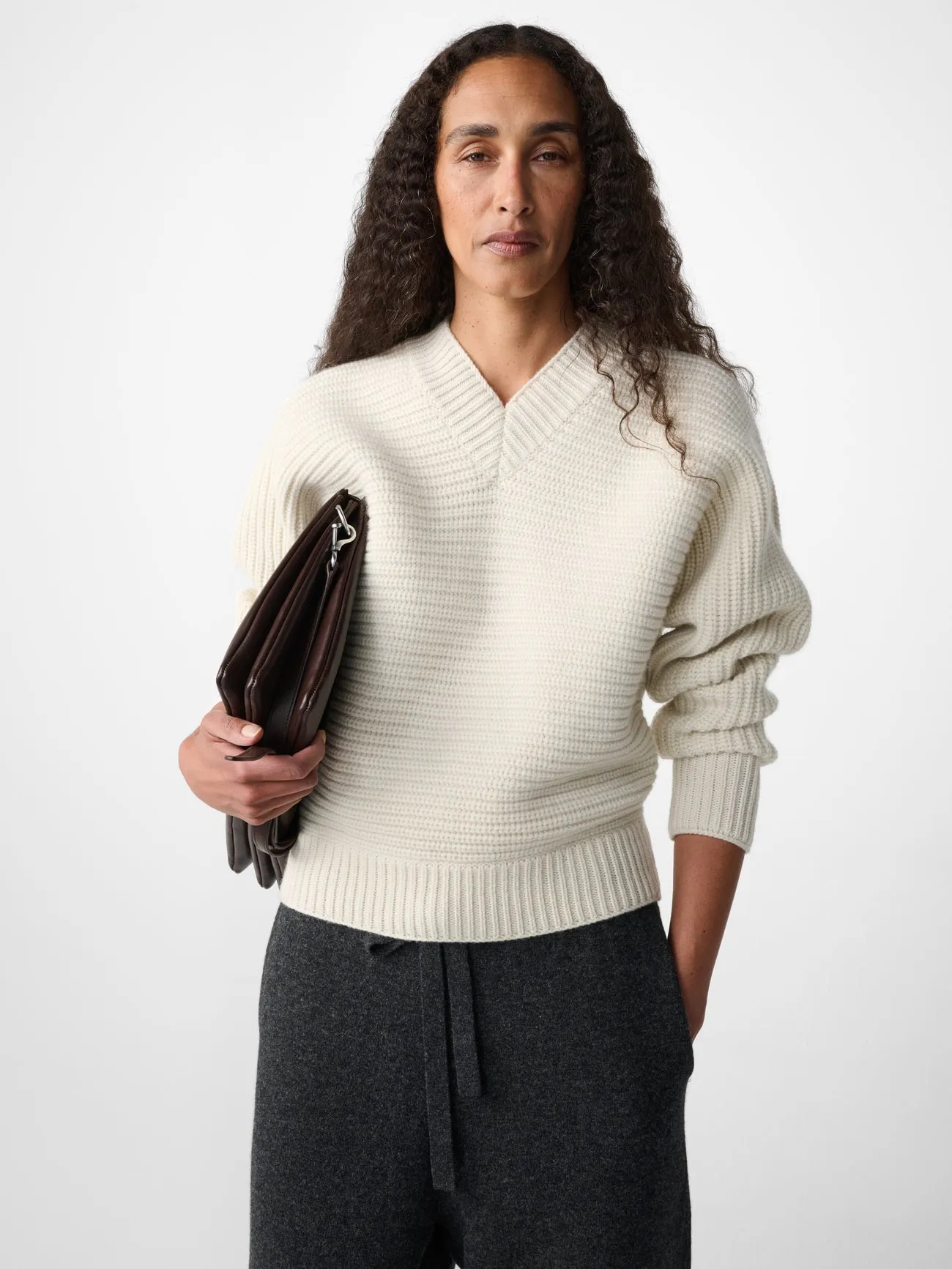 Kern Lambswool Knit in Parchment sold by Studio Nicholson