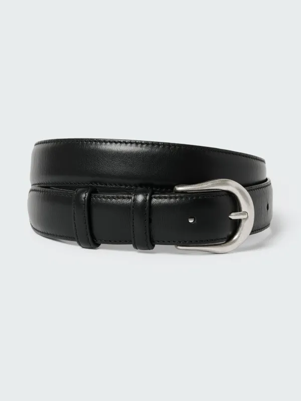 Giorgio Leather Belt in Black made by Studio Nicholson