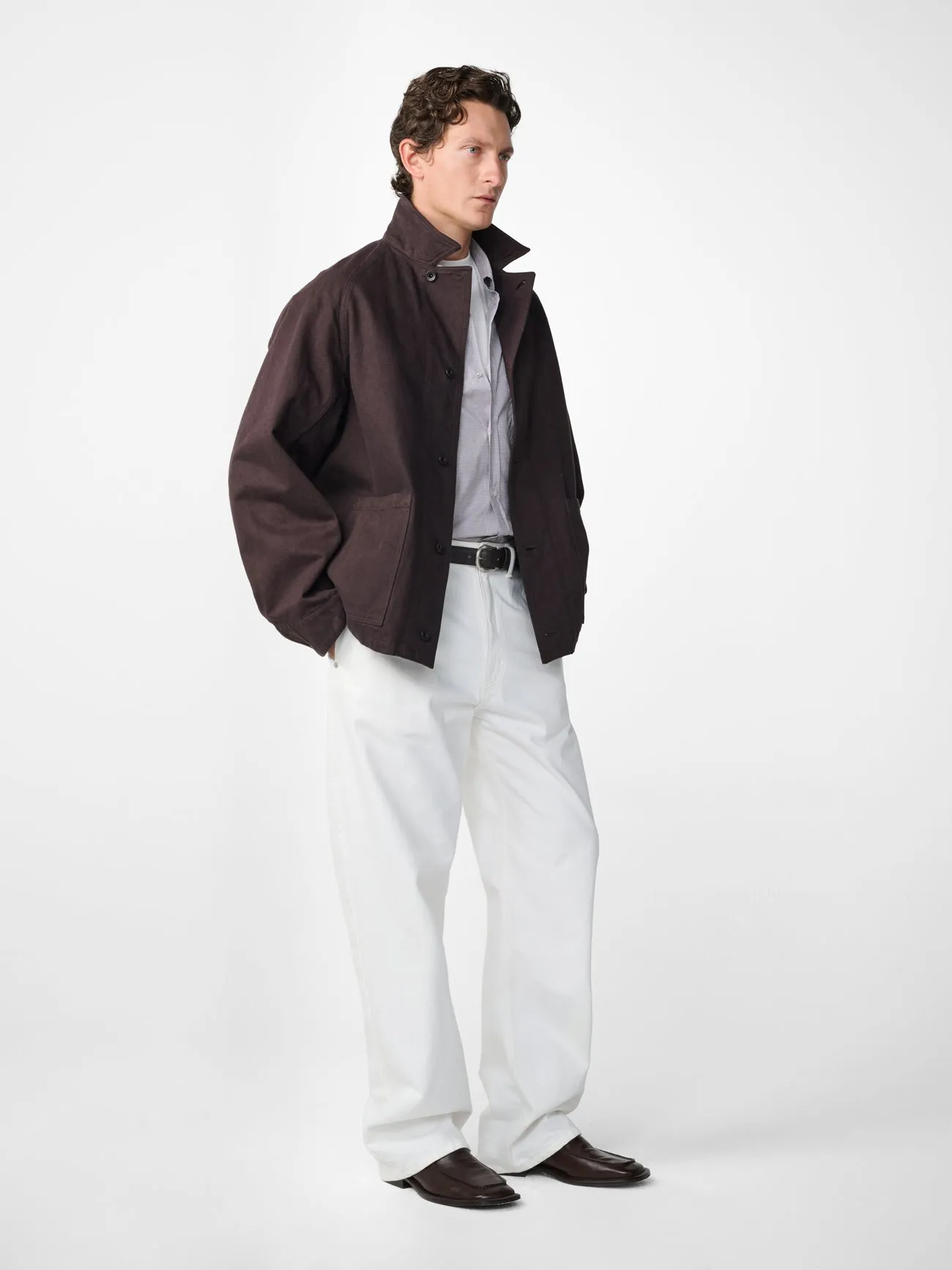 Newark Denim Jacket in Chocolate sold by Studio Nicholson product image thumbnail 2