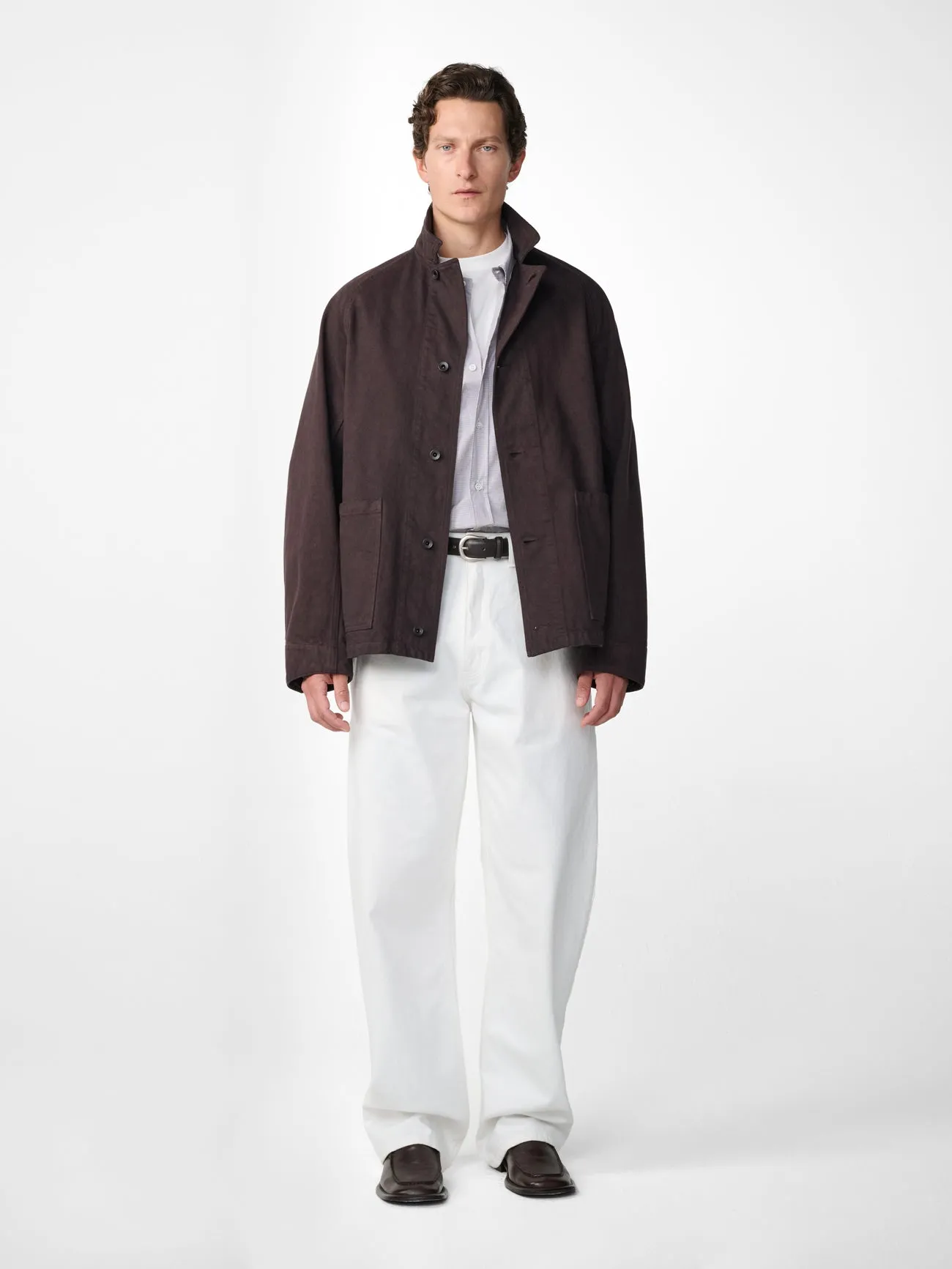 Newark Denim Jacket in Chocolate sold by Studio Nicholson product image thumbnail 3