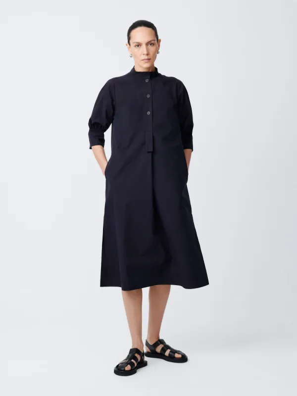 Knoll Dress in Darkest Navy sold by Studio Nicholson