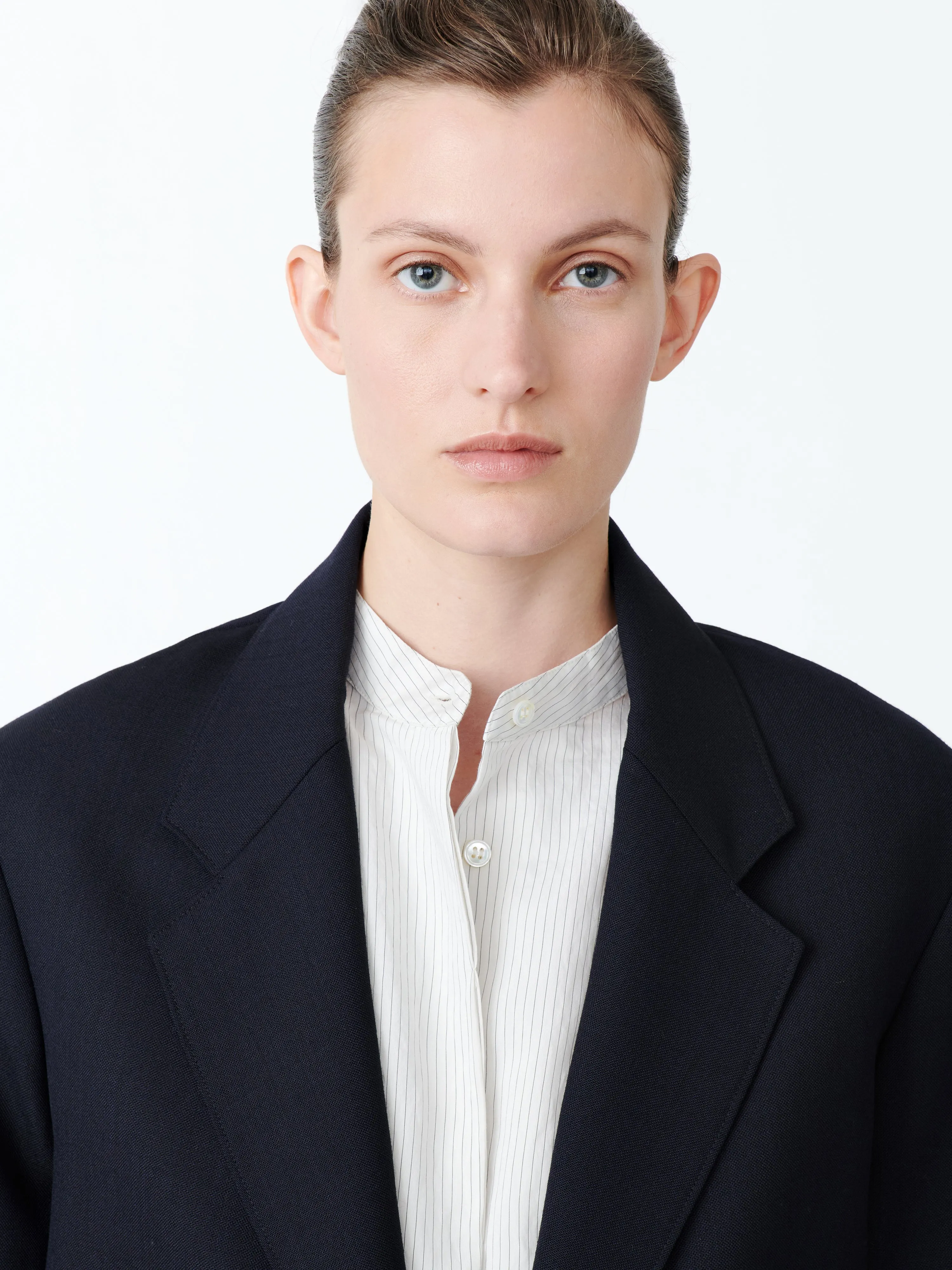 Women's Conde Tropical Wool Jacket in Darkest Navy sold by Studio Nicholson product image thumbnail 4